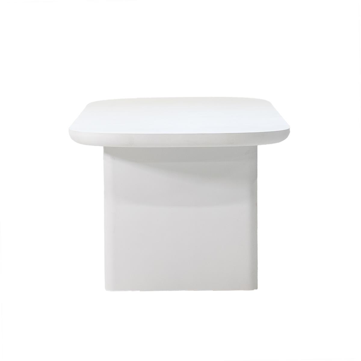Giga Meubel - Eettafel Deens Ovaal 200cm - Wit Betonlook - Maya