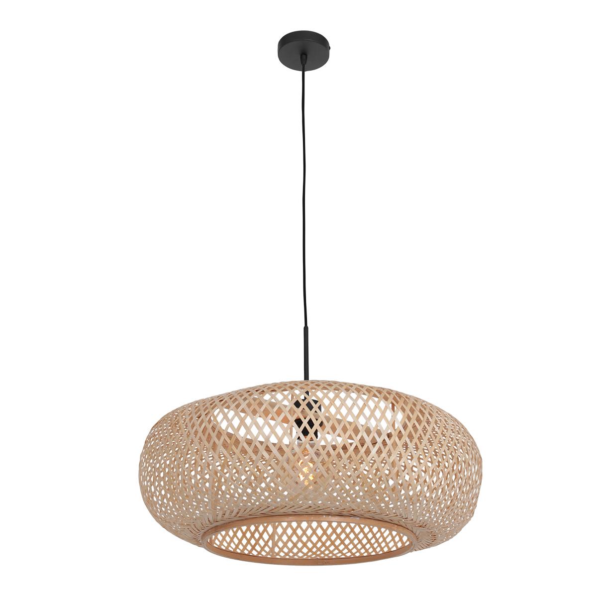 Anne Lighting - hanglamp - Maze - naturel - bamboe hout - Ø 60cm - E27 - 7505ZW
