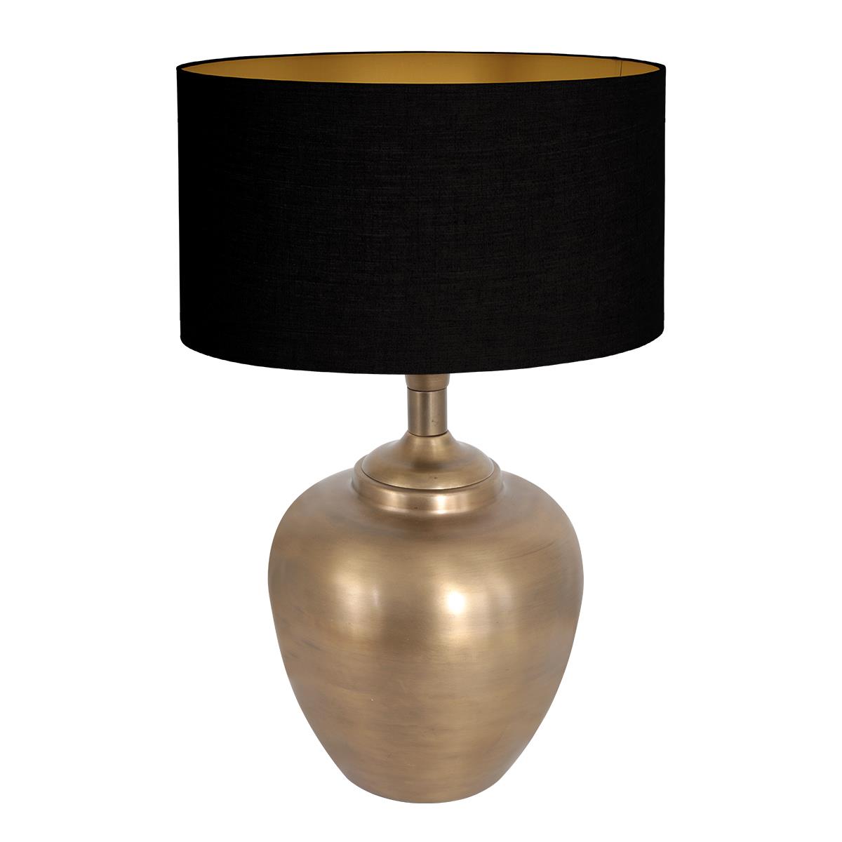 Steinhauer - tafellamp - Brass - brons - linnen metaal - Ø 40cm - E27 - 3968BR