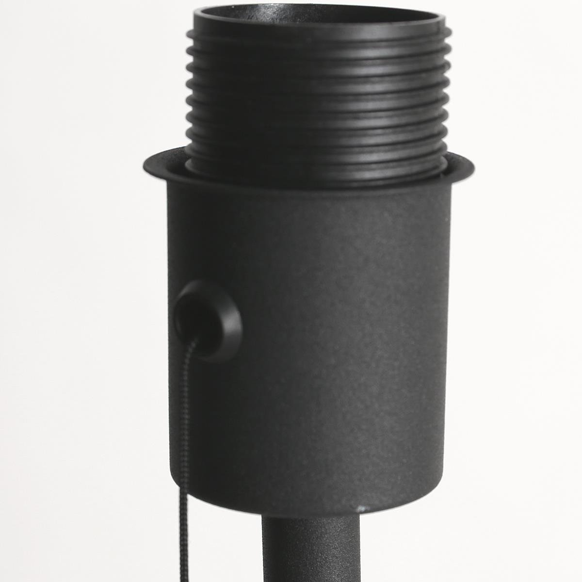 Mexlite Vloerlamp Bella Zwart Lampenkap Ø 30cm Zwart E27 Fitting