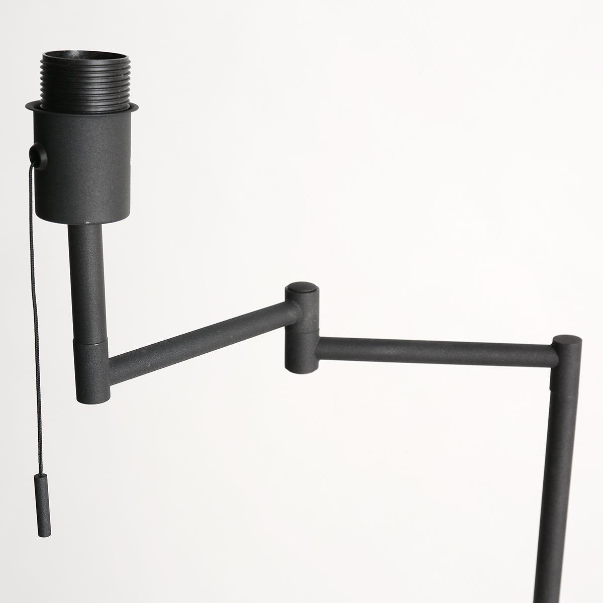 Mexlite Vloerlamp Bella Zwart Lampenkap Ø 30cm Zwart E27 Fitting