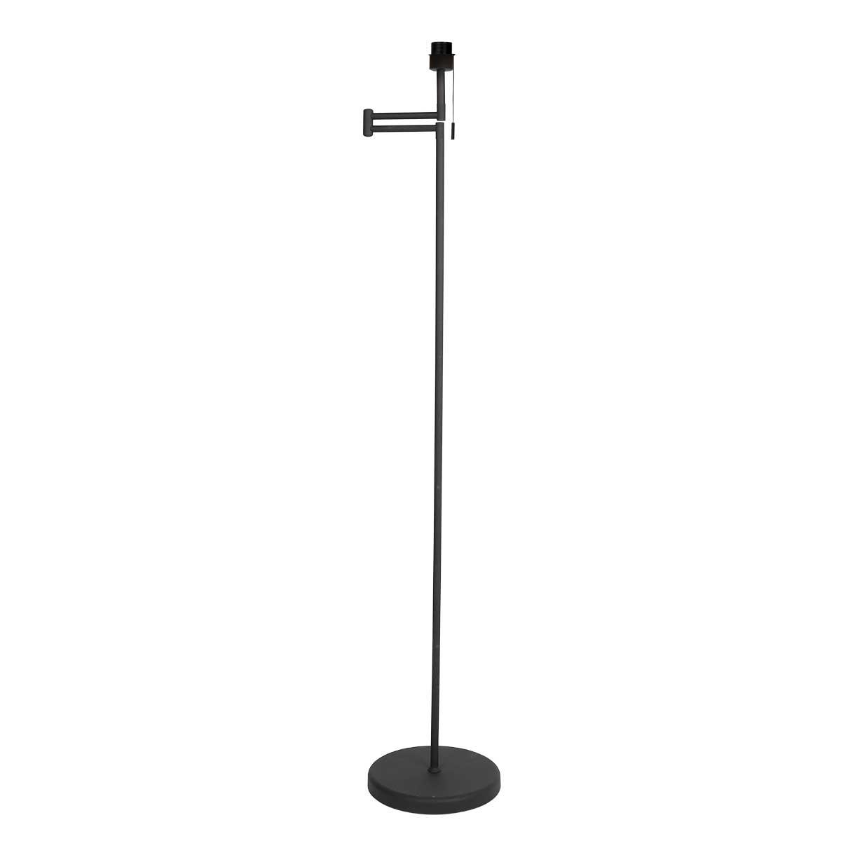 Mexlite Vloerlamp Bella Zwart Lampenkap Ø 30cm Zink - Taupe E27