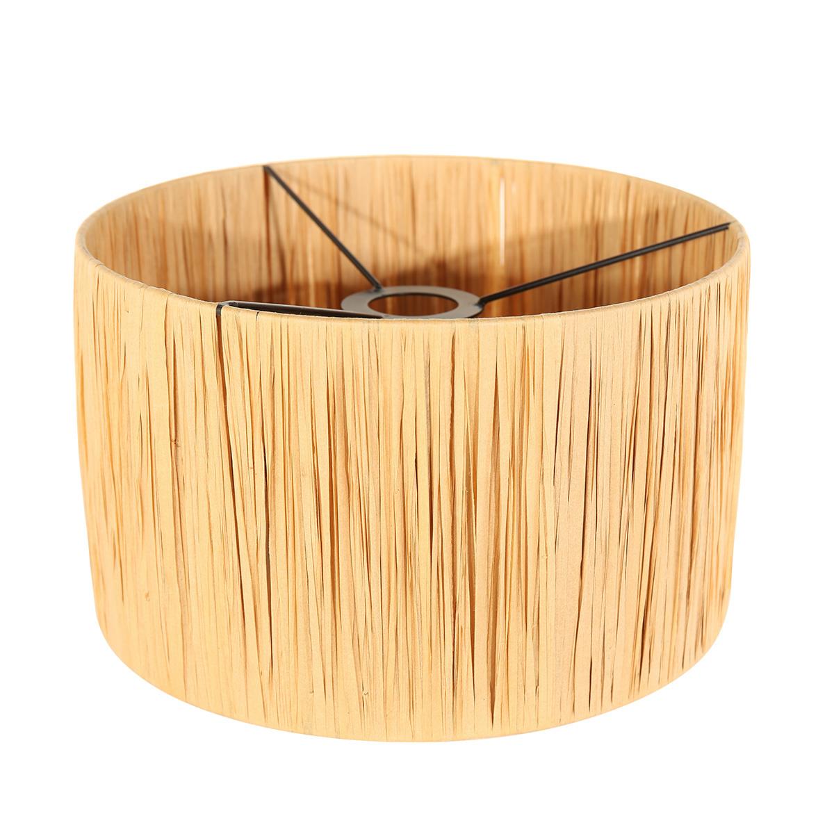 Mexlite Vloerlamp Bella Zwart Lampenkap Ø 30cm Beige - Geel E27