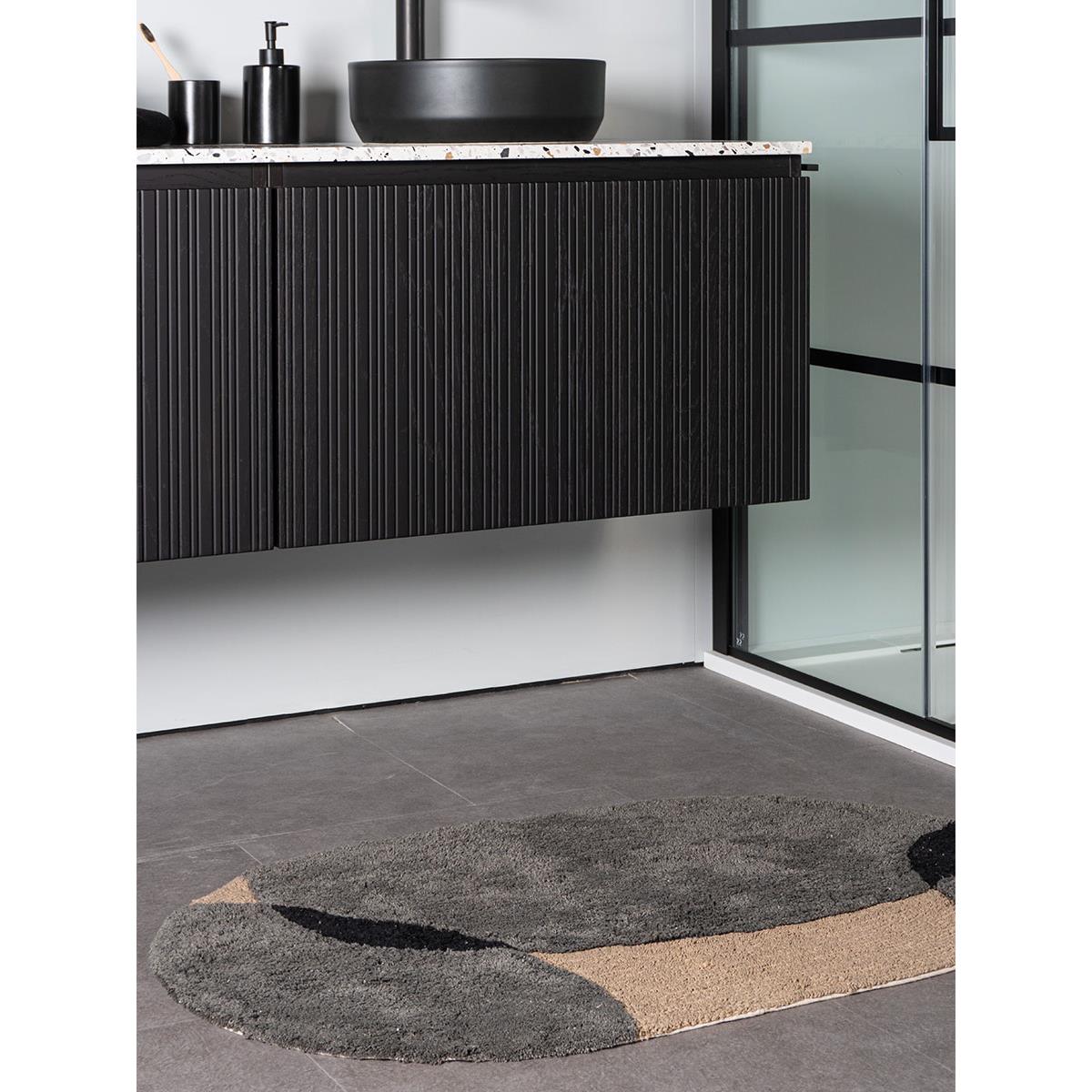 Veer Carpets - Badmat Bink - Grey Ovaal 50 x 80 cm