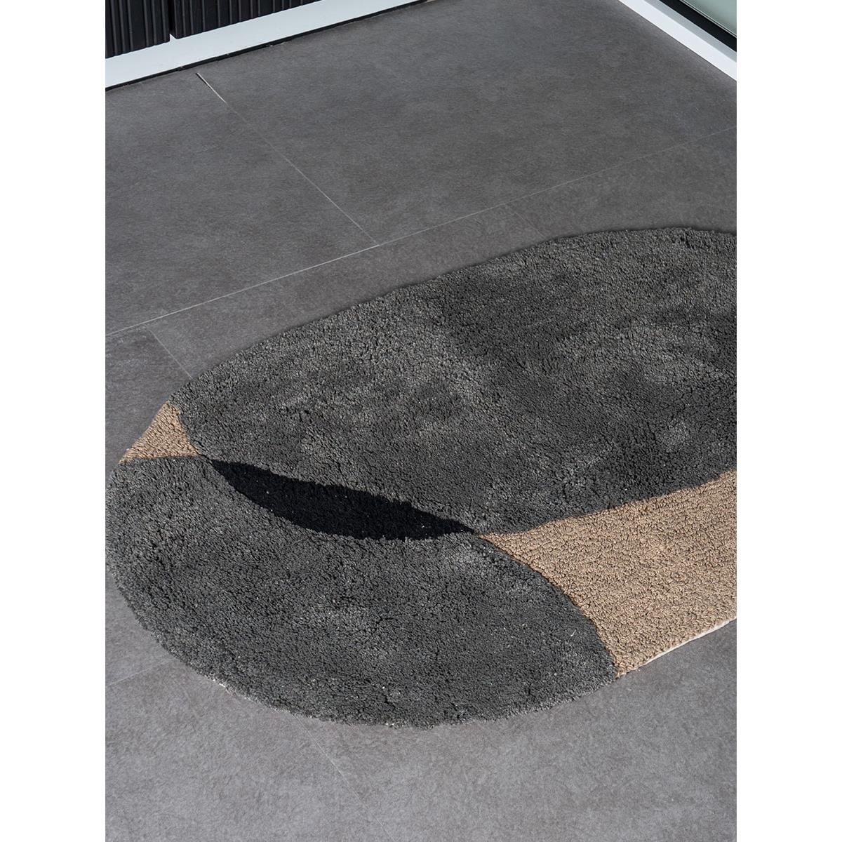 Veer Carpets - Badmat Bink - Grey Ovaal 50 x 80 cm