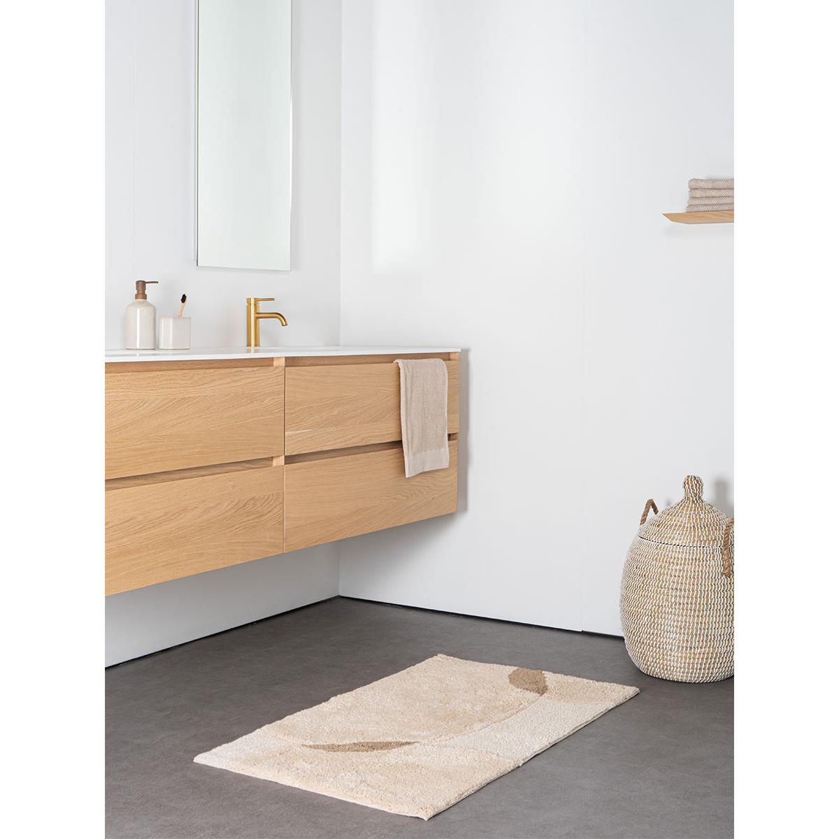 Veer Carpets - Badmat Bink - Creme 60 x 100 cm
