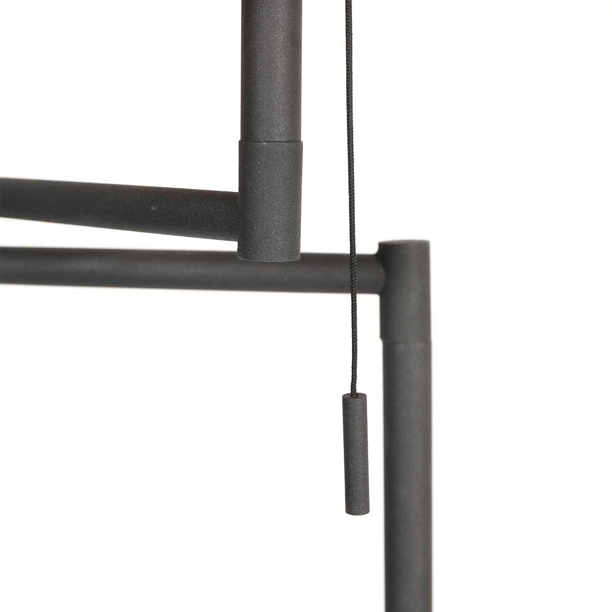 Mexlite Vloerlamp Bella Zwart Lampenkap Ø 30cm Blauw E27 Fitting