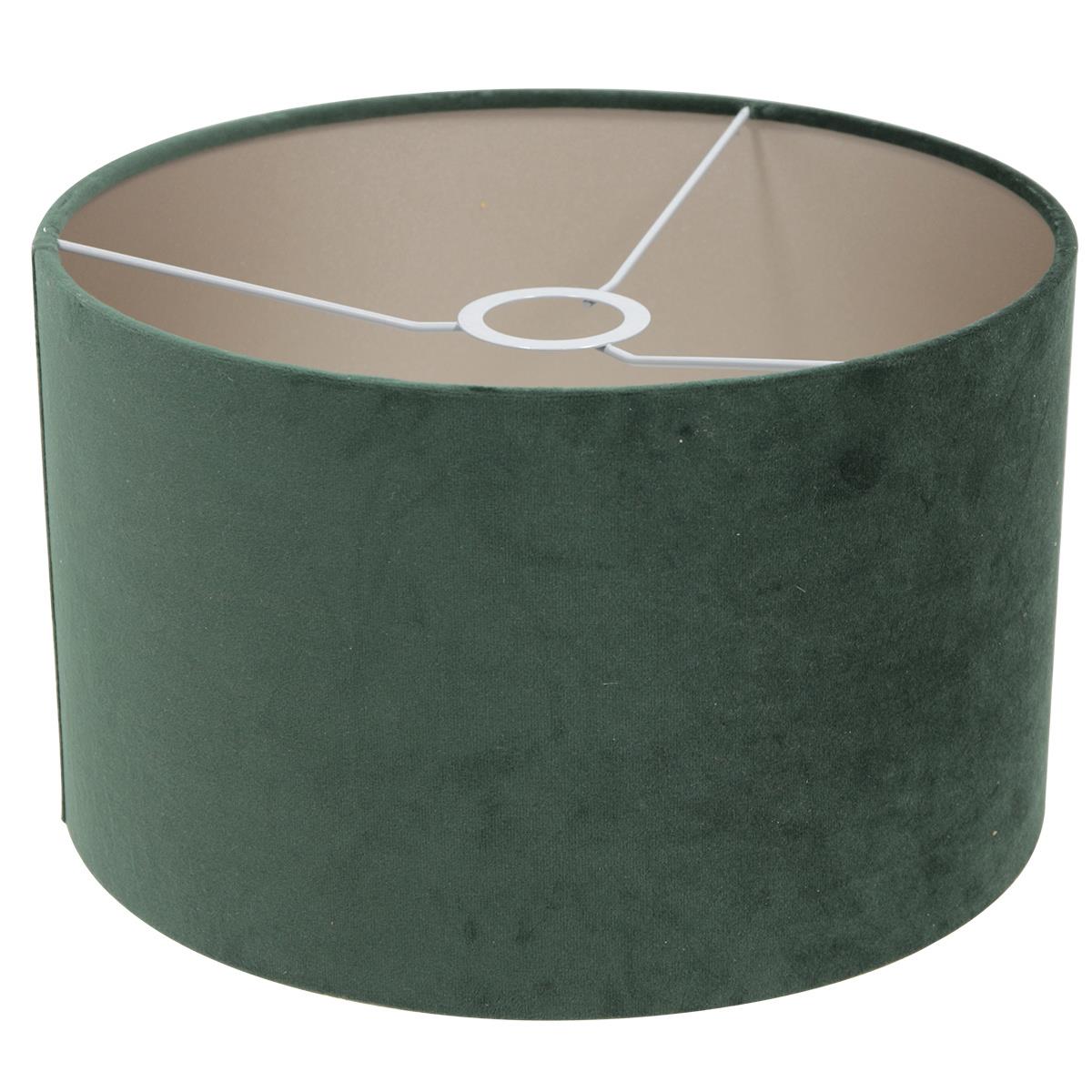 Mexlite Vloerlamp Bella Zwart Lampenkap Ø 30cm Groen E27 Fitting