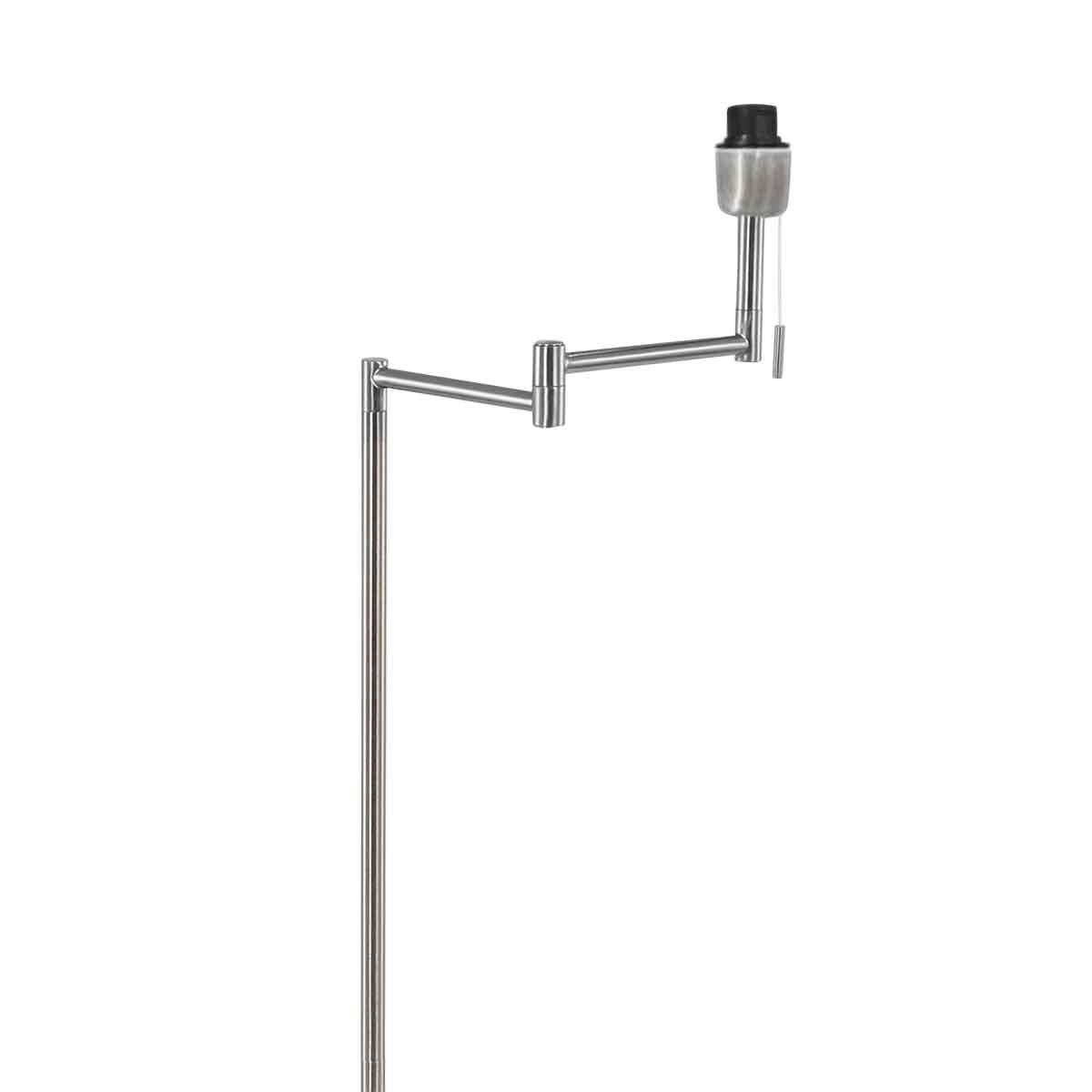 Mexlite Vloerlamp Bella Staal Lampenkap Ø 30cm Zink - Taupe E27
