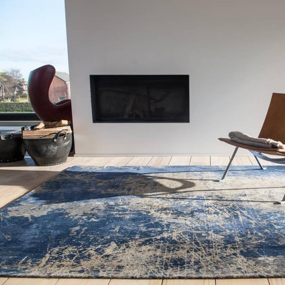 Louis de Poortere Mad Men Vloerkleed 80 x 150 cm - Abyss Blue