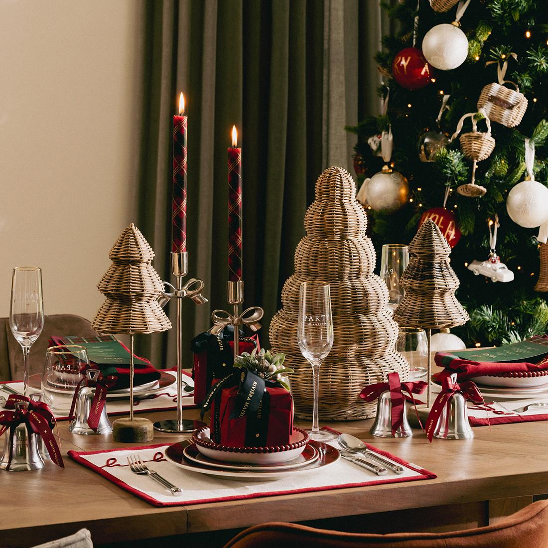 Riviera Maison Kerstboom Naturel - Lovely Christmas - Teakhout, Rattan