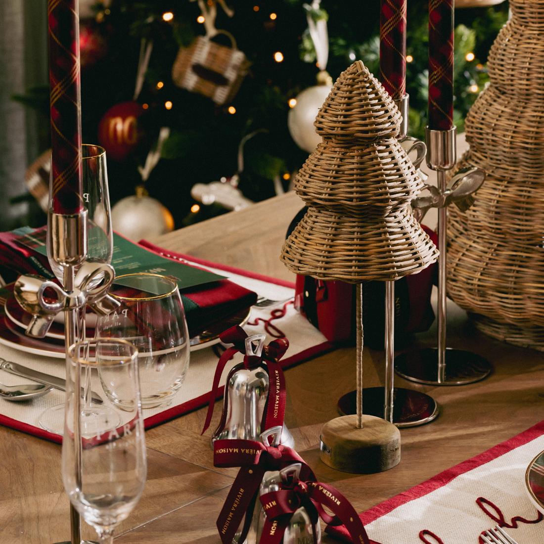 Riviera Maison Kerstboom Naturel - Lovely Christmas - Teakhout, Rattan