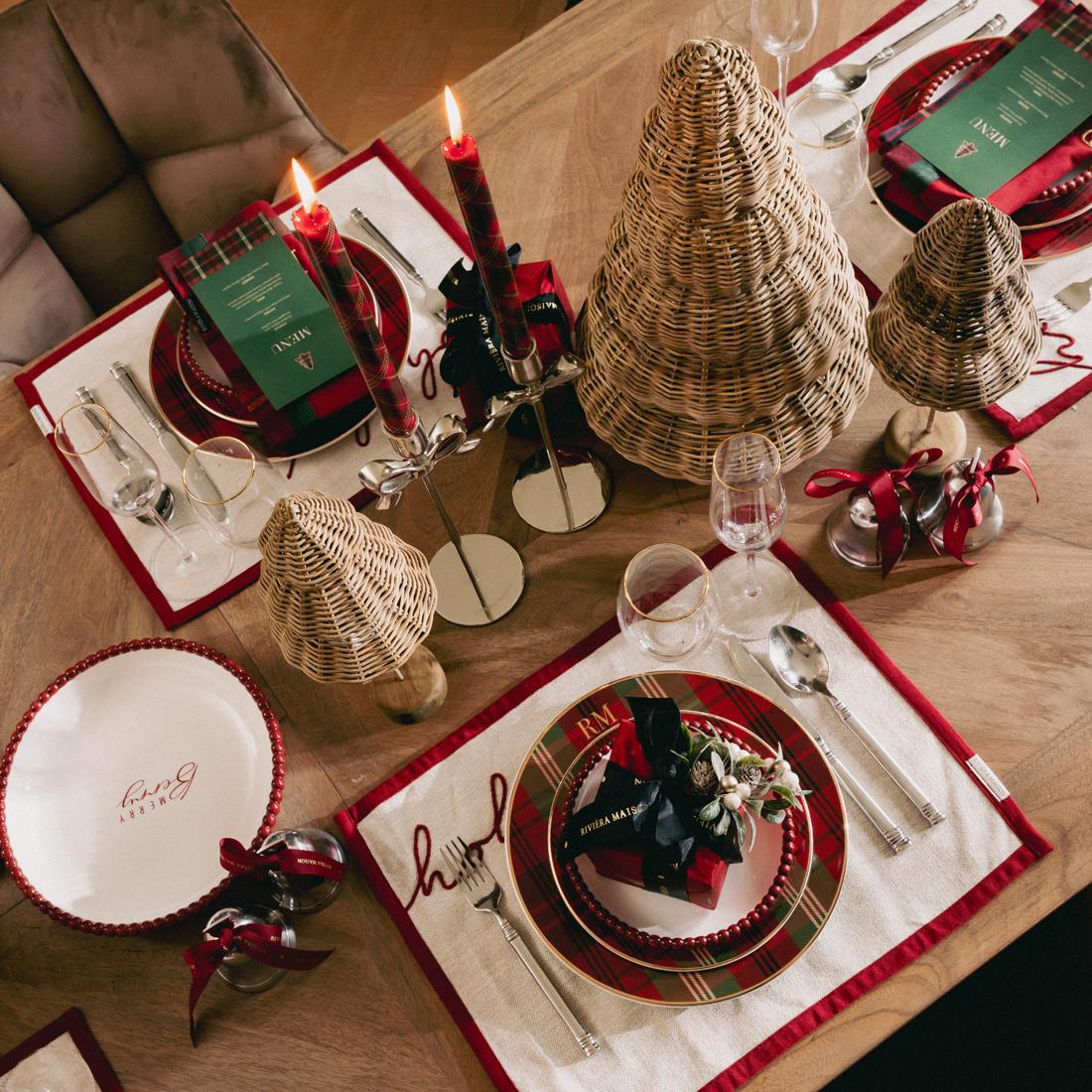 Riviera Maison Kerstboom Naturel - Lovely Christmas - Teakhout, Rattan