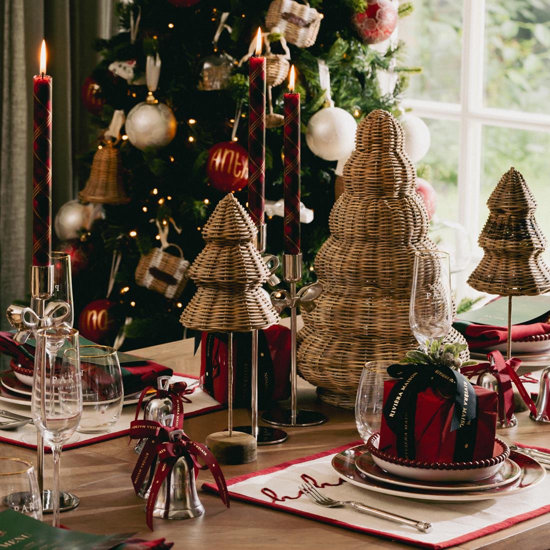 Riviera Maison Kerstboom Naturel - Lovely Christmas - Teakhout, Rattan