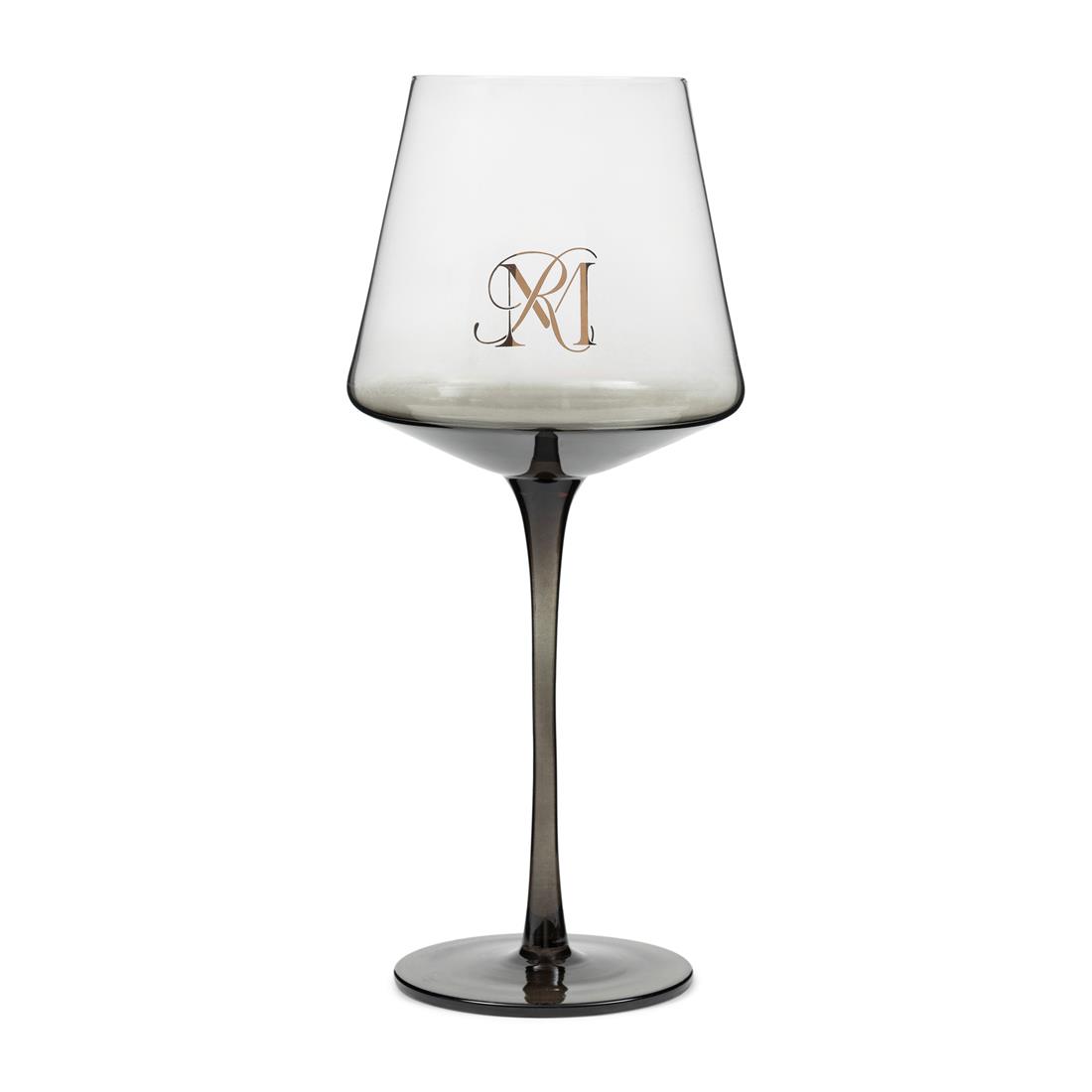 Riviera Maison Wijnglas Witte Wijn Zwart - RM Aura - Glas - 450 ml