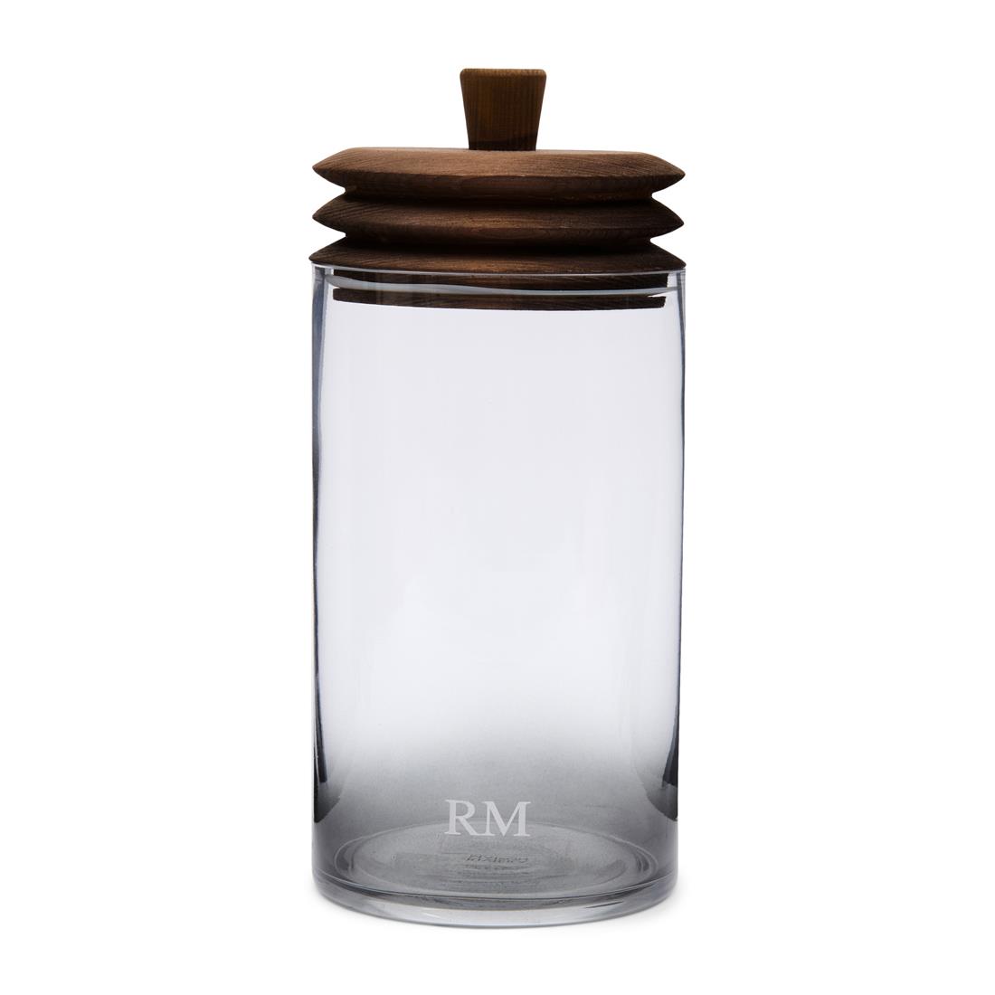 Riviera Maison Voorraadpot Transparant - RM Harmonica - Glas, Hout