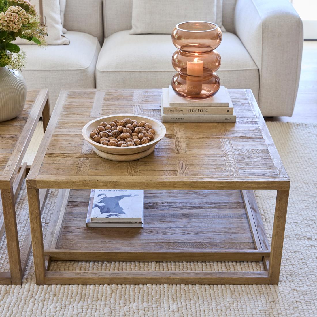 Rivièra Maison - Salontafel Fraser Island in gerecycled eikenhout, 90x90 cm