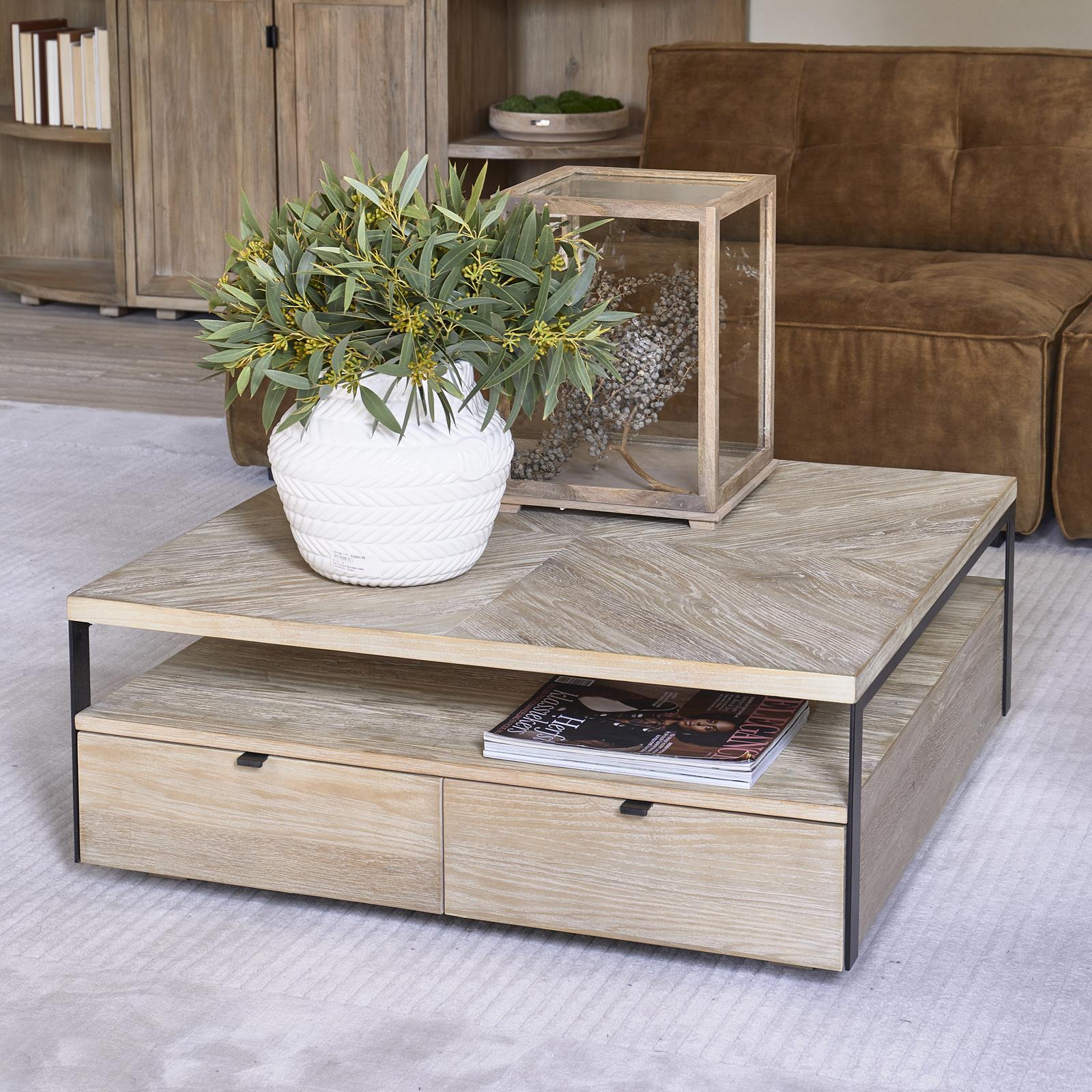 Rivièra Maison Riviera Maison Milan Coffee Table Parquet, 90x90 cm