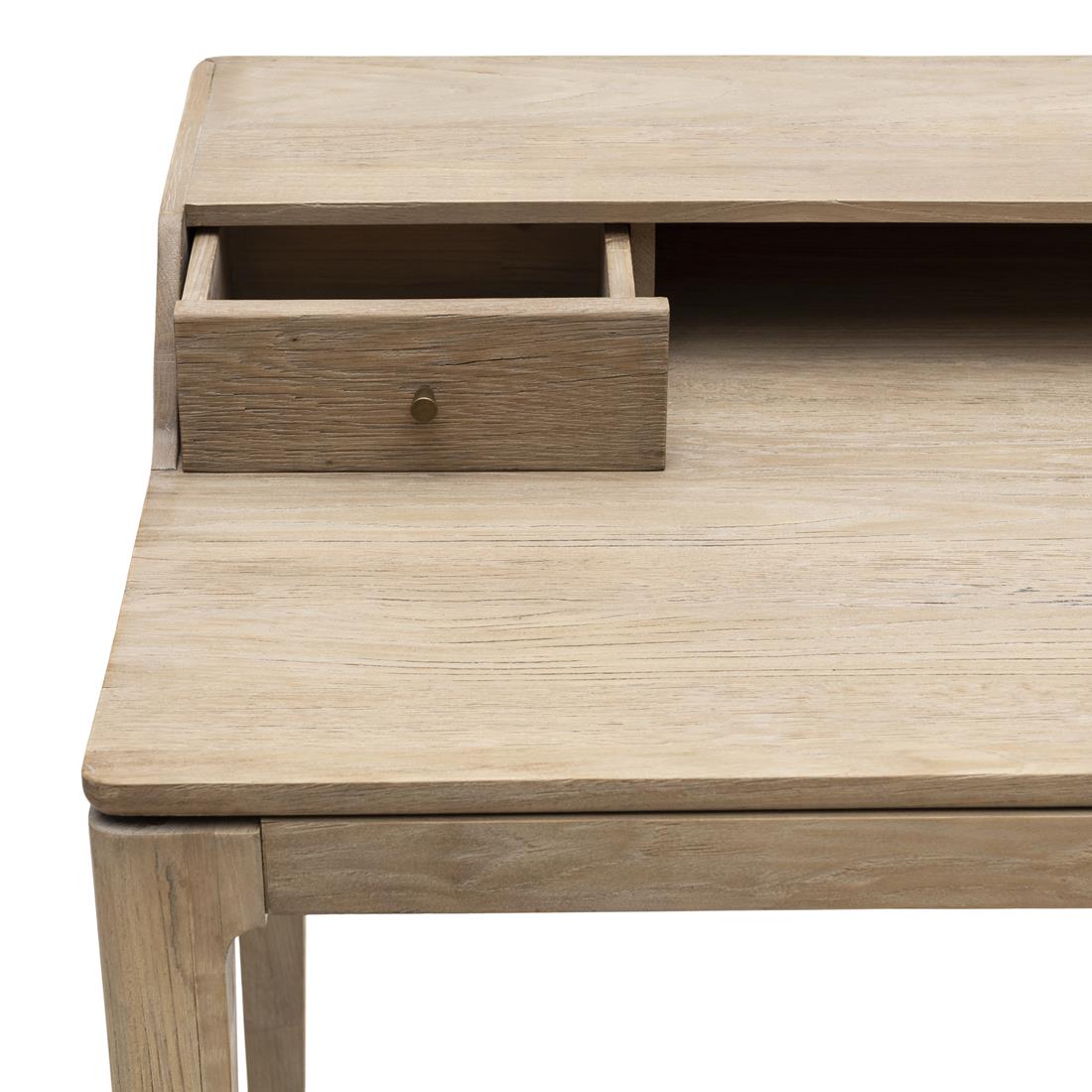 Rivièra Maison - Bureau Imola in gerecycled eikenhout, 130 cm breed en 70 cm lang, handgemaakt