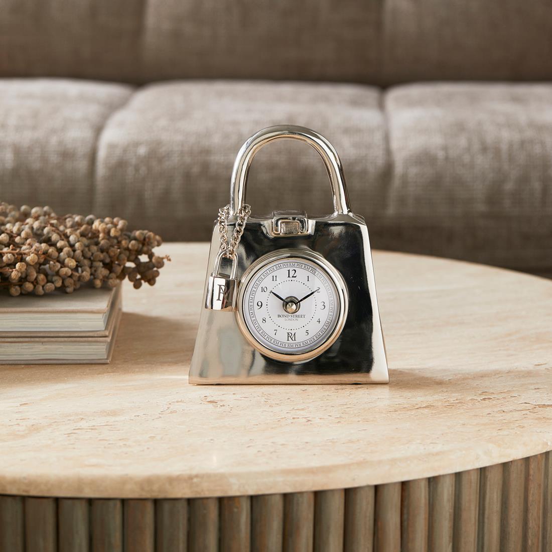 Riviera Maison Klok Zilver - Lovely Bag - Aluminium (LxBxH) 5x15x19