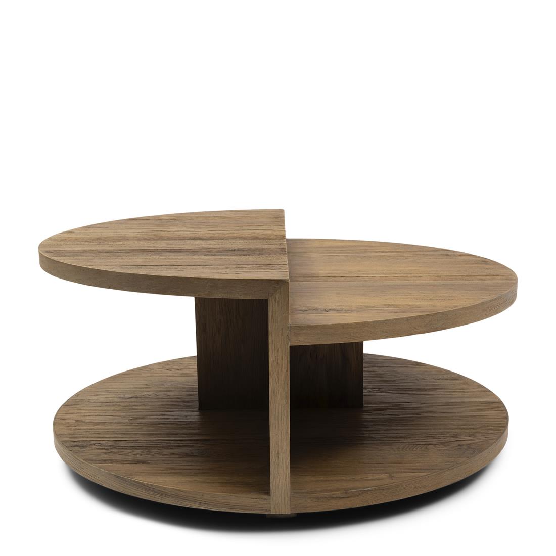 Rivièra Maison - Elegante Salontafel in Gerecycled Eikenhout en IJzer van 42 cm