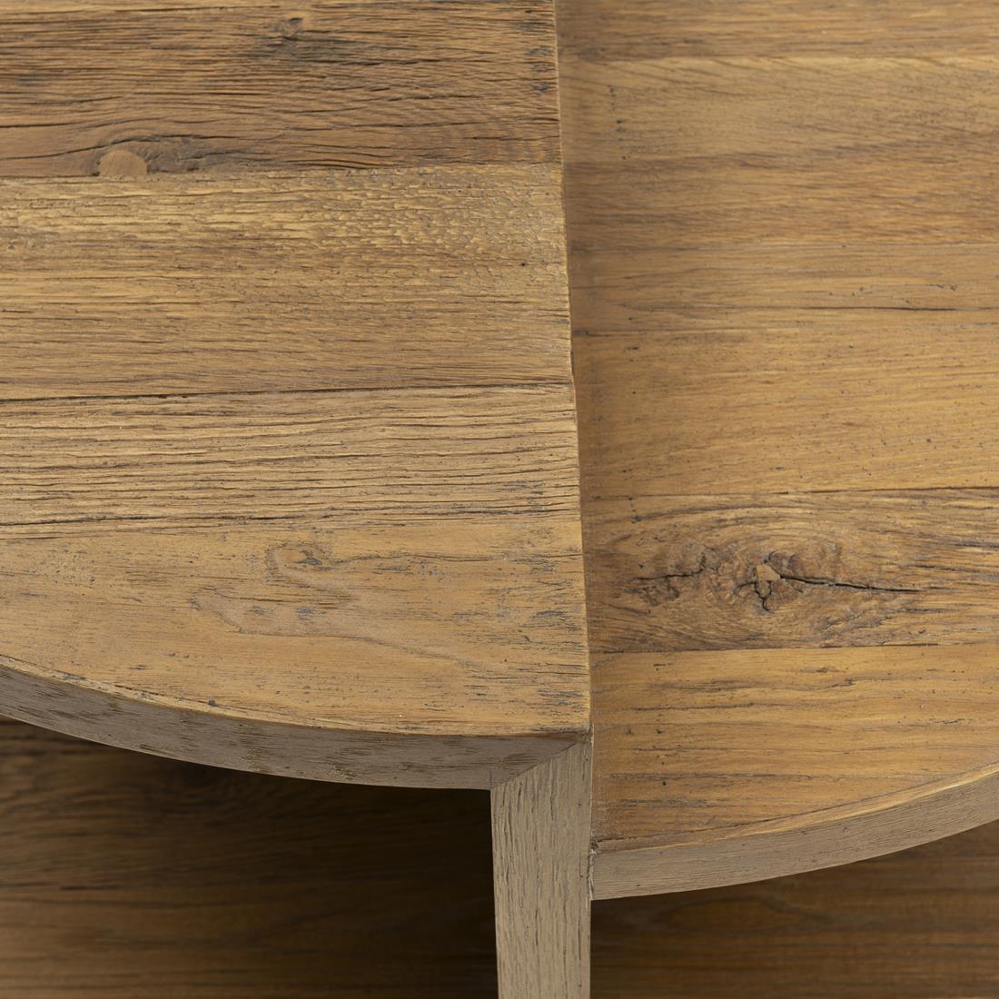 Rivièra Maison - Elegante Salontafel in Gerecycled Eikenhout en IJzer van 42 cm