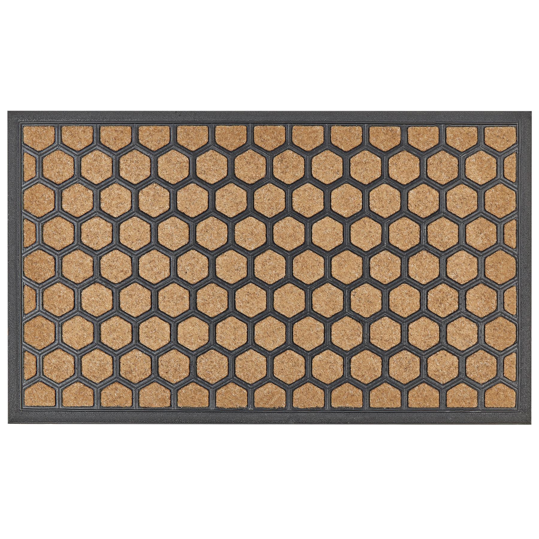 Beliani-TANDYKUL-Deurmat-Natuurlijk|Zwart-45 x 75 cm-Polyester