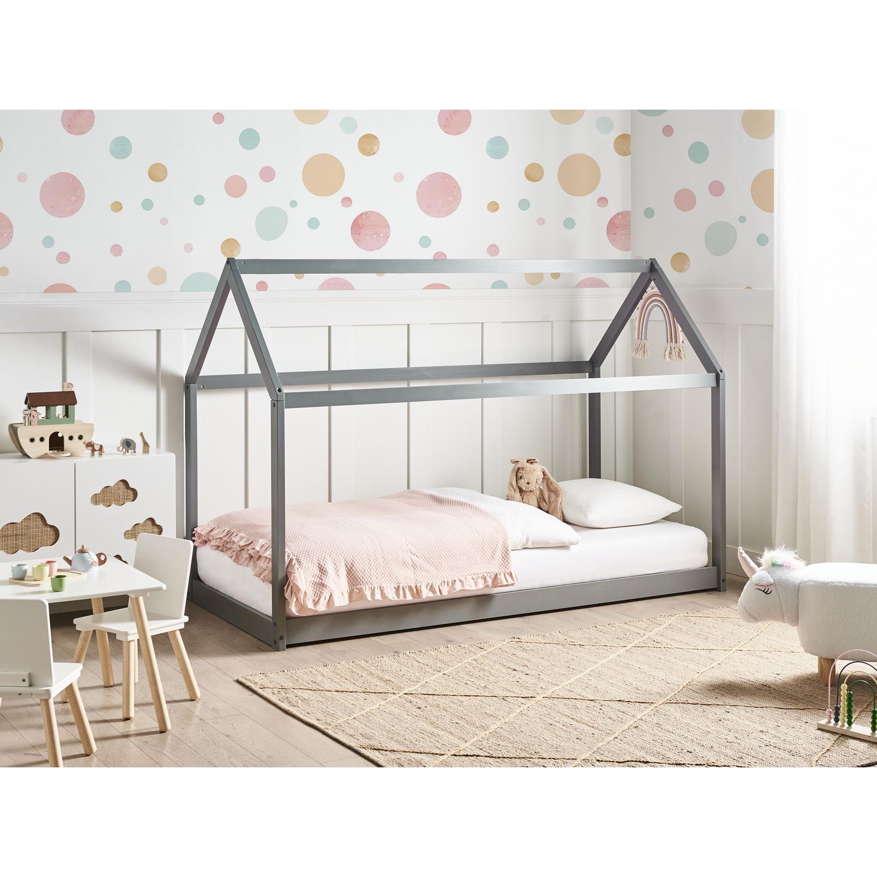 Beliani - TOSSE - Kinderbed - Grijs - 90 x 200 cm - Hout