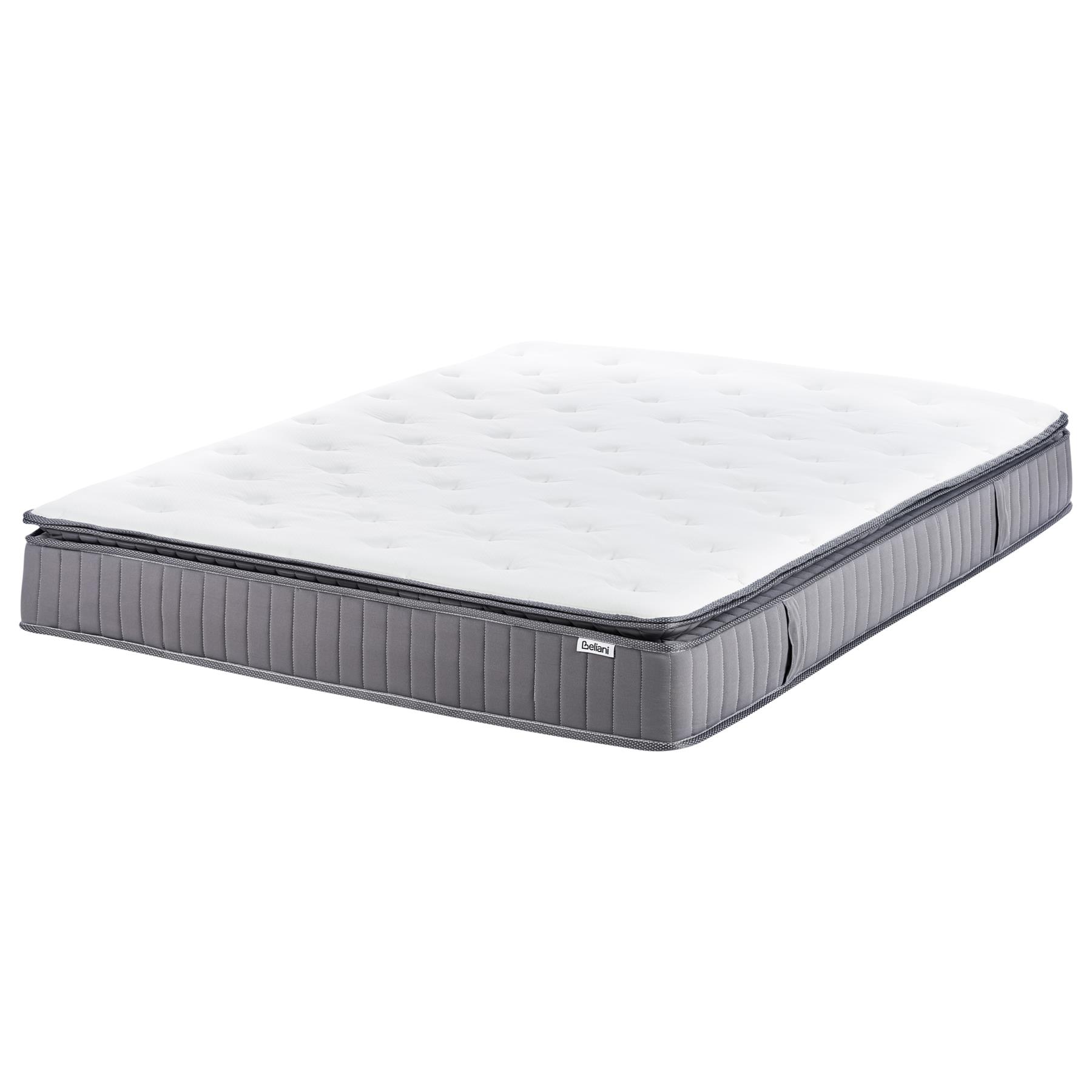 Beliani-PLEASANT-Pocketveringmatras hard-Wit-160 x 200 cm-Traagschuim