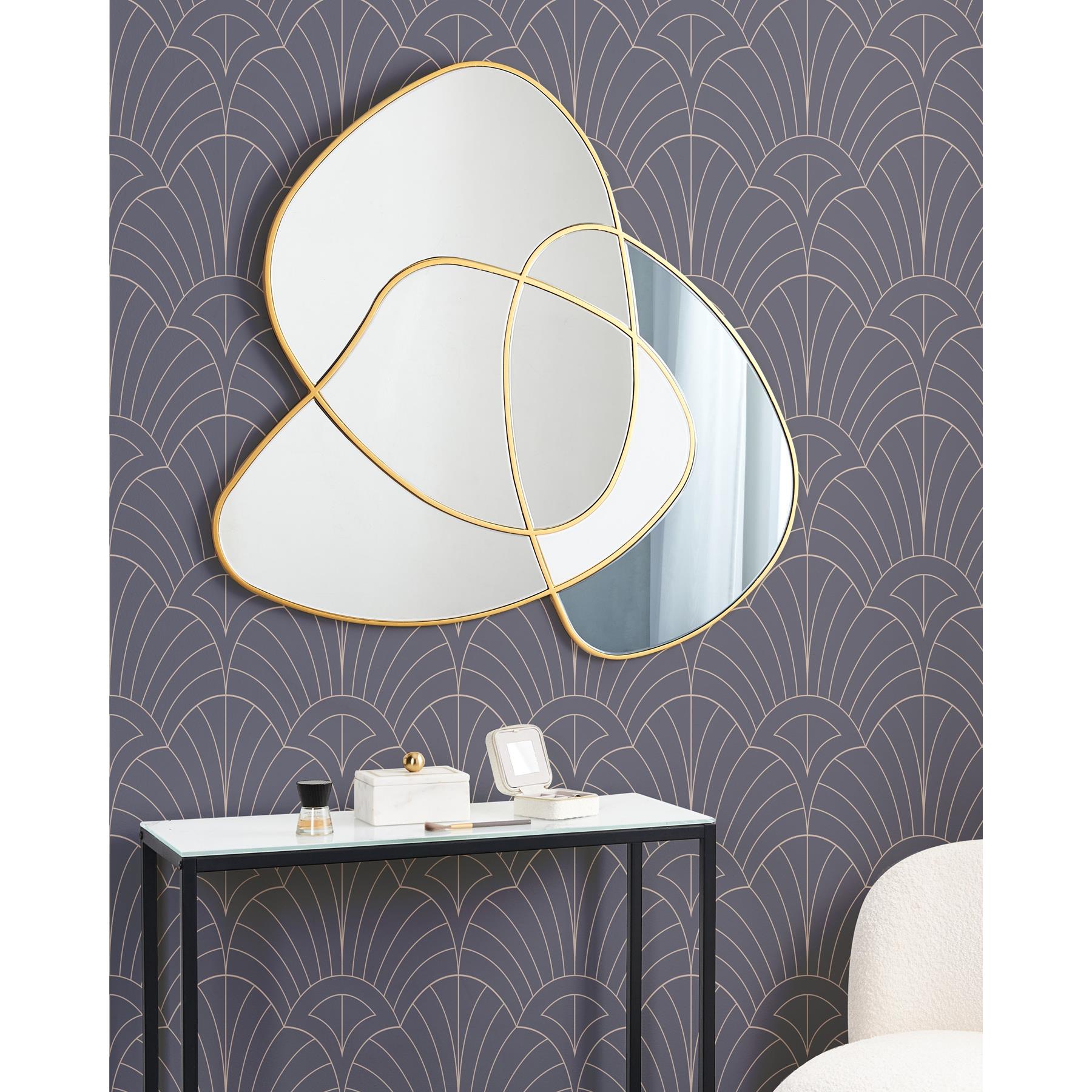 Beliani - TAILLY - Wandspiegel - Goud - 99 x 89 cm - Glas