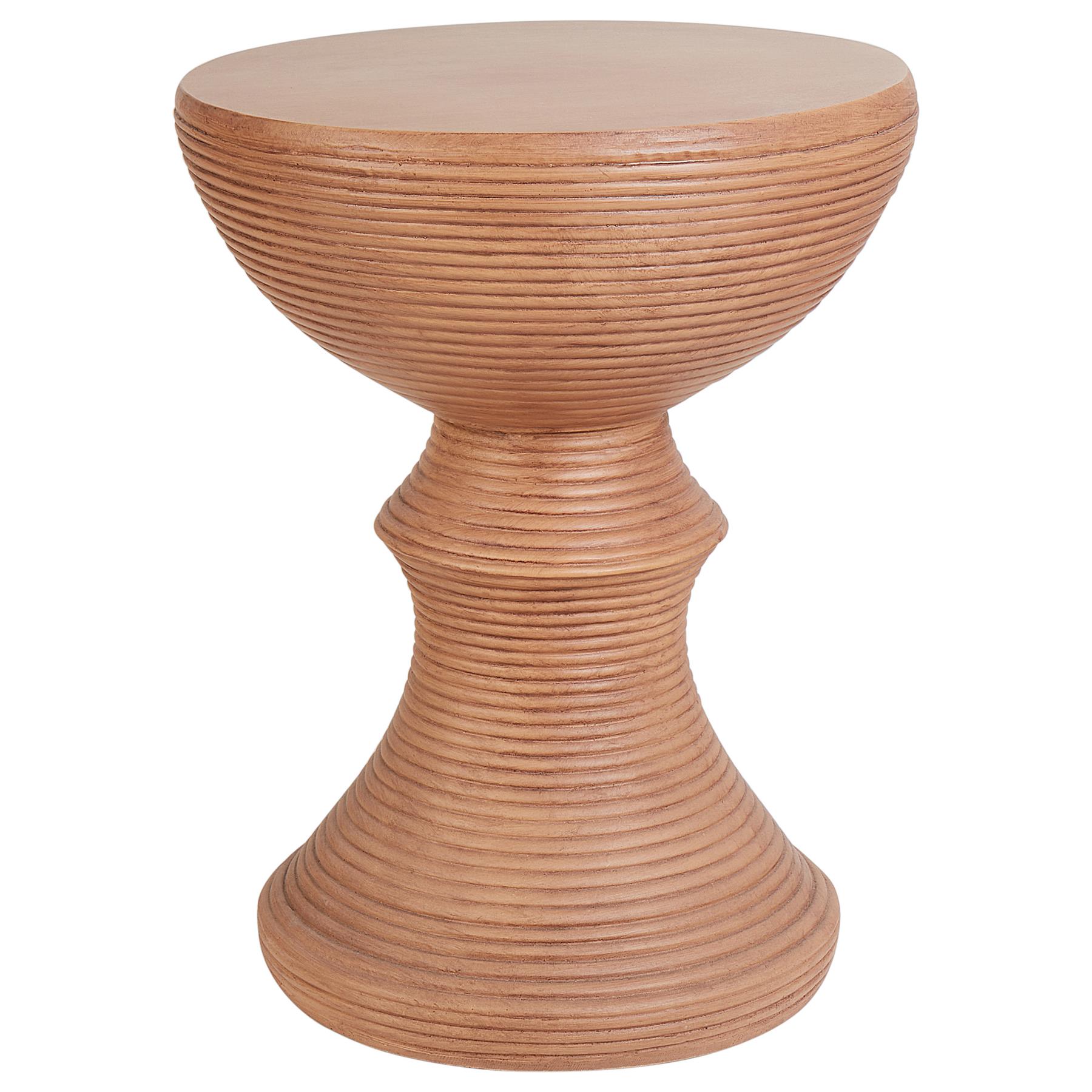 Beliani - CALDARO - Bijzettafel - Lichthout - Lichtbeton