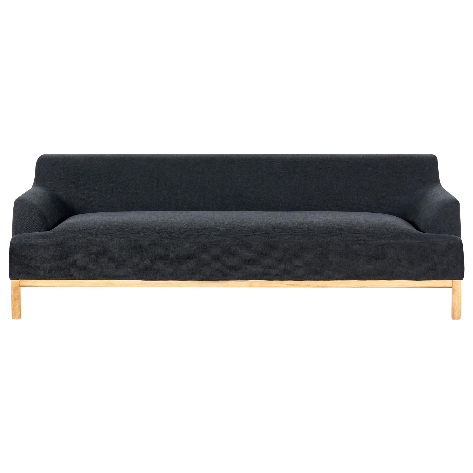 Beliani - SOSJO - Driezitsbank - Zwart - Polyester
