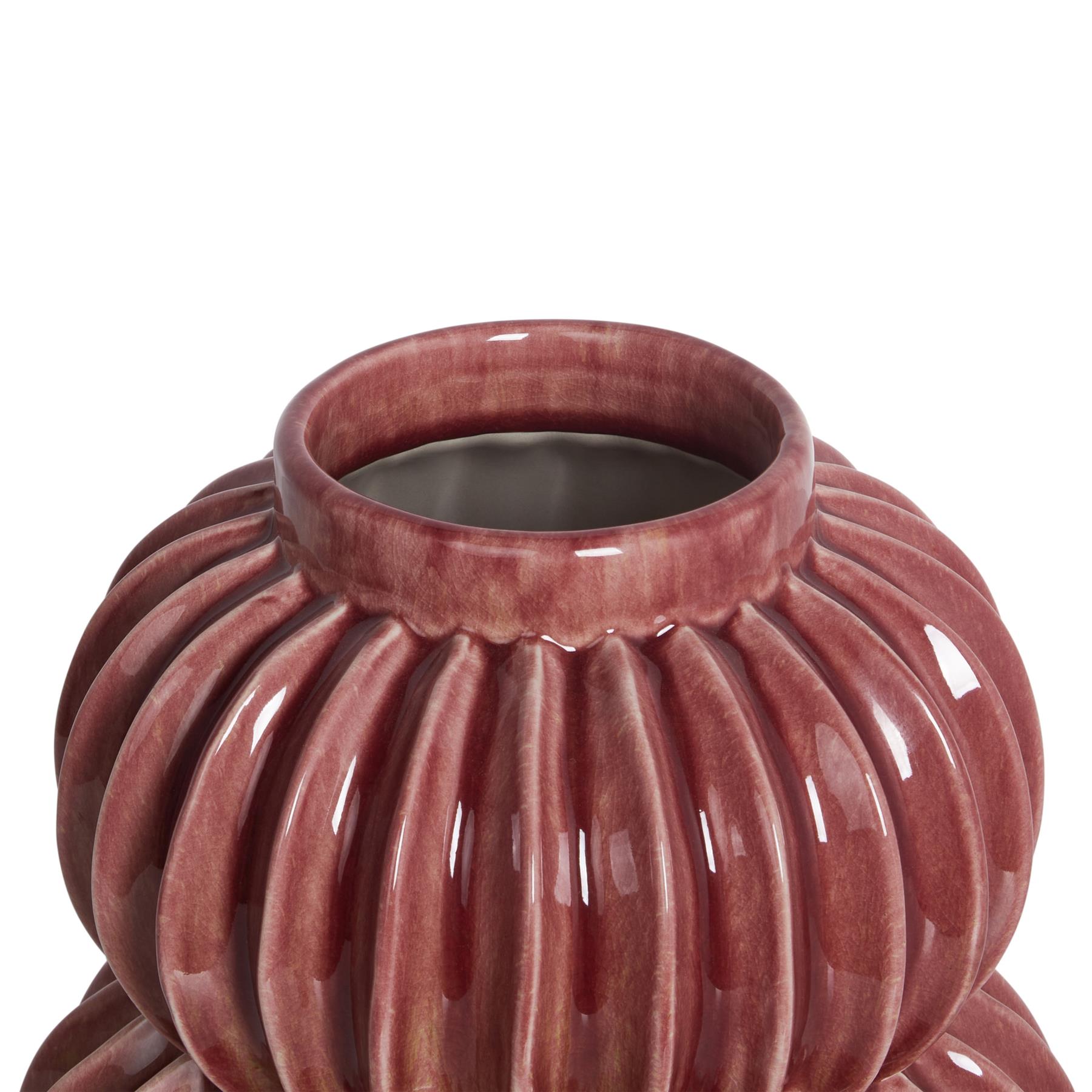 Beliani - WATERMOSS - Bloemenvaas - Rood - 28 cm - Steengoed