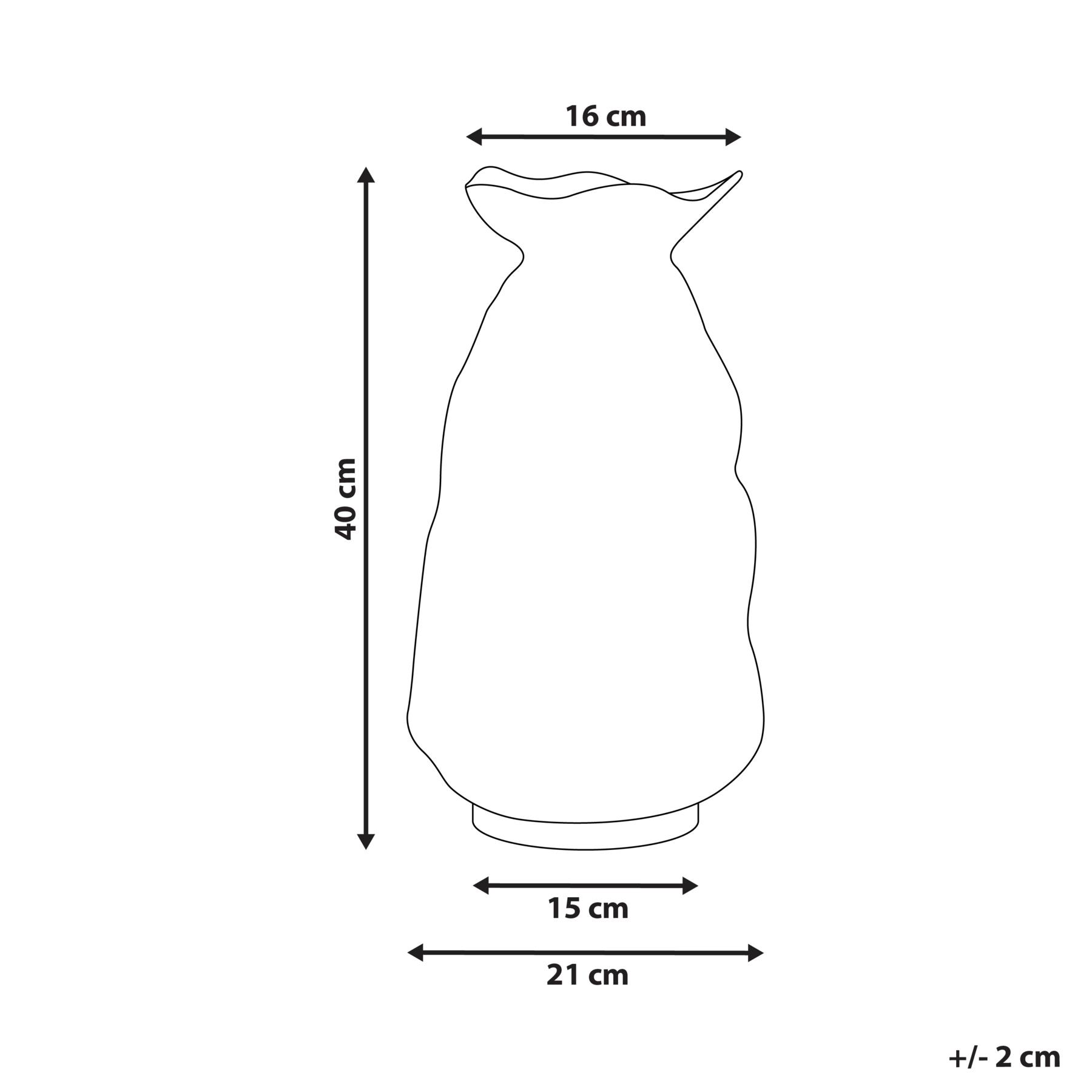 Beliani - CATTAIL - Bloemenvaas - Wit - 40 cm - Steengoed
