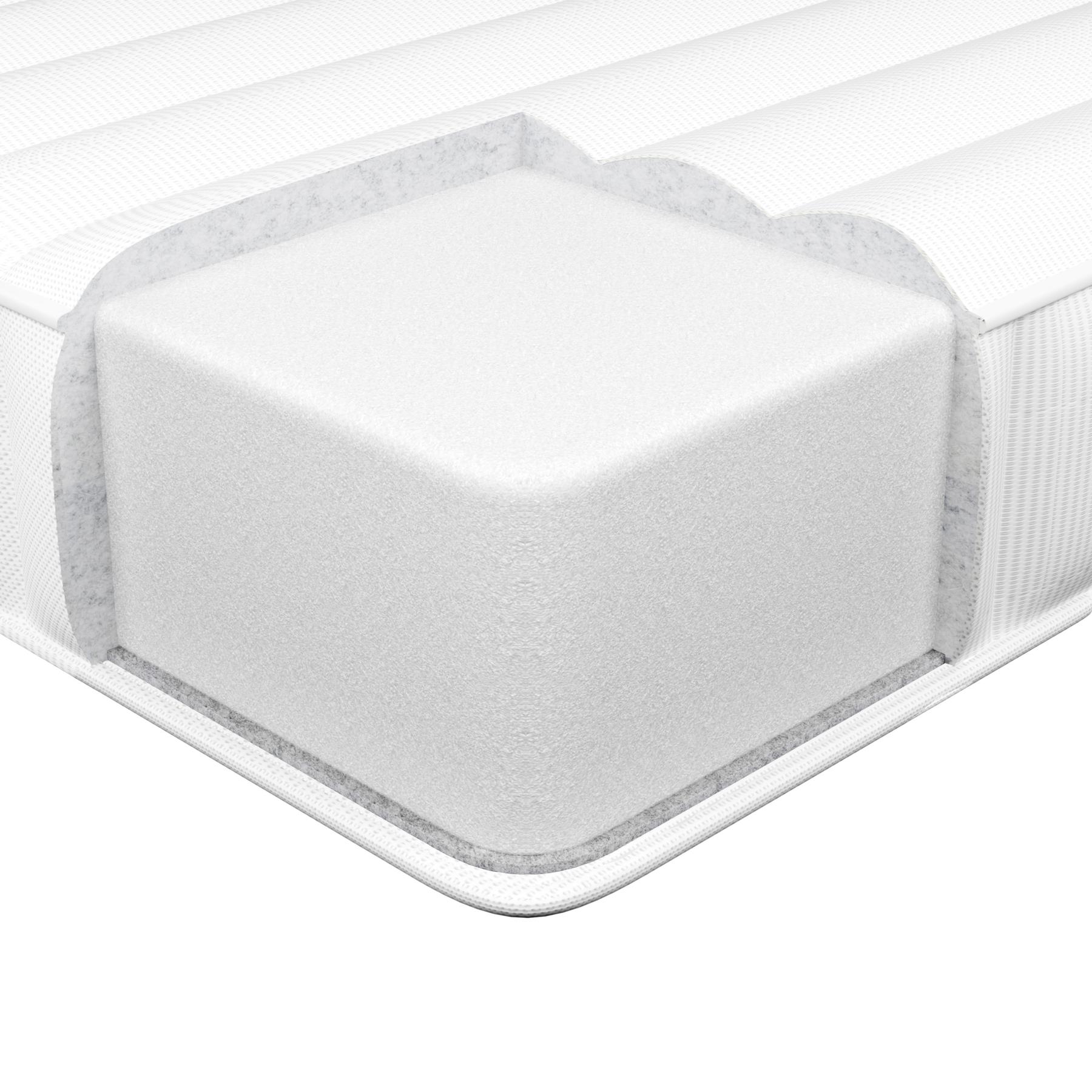 Beliani - PETITE - Schuimmatras - Wit - 90 x 200 cm - Polyester
