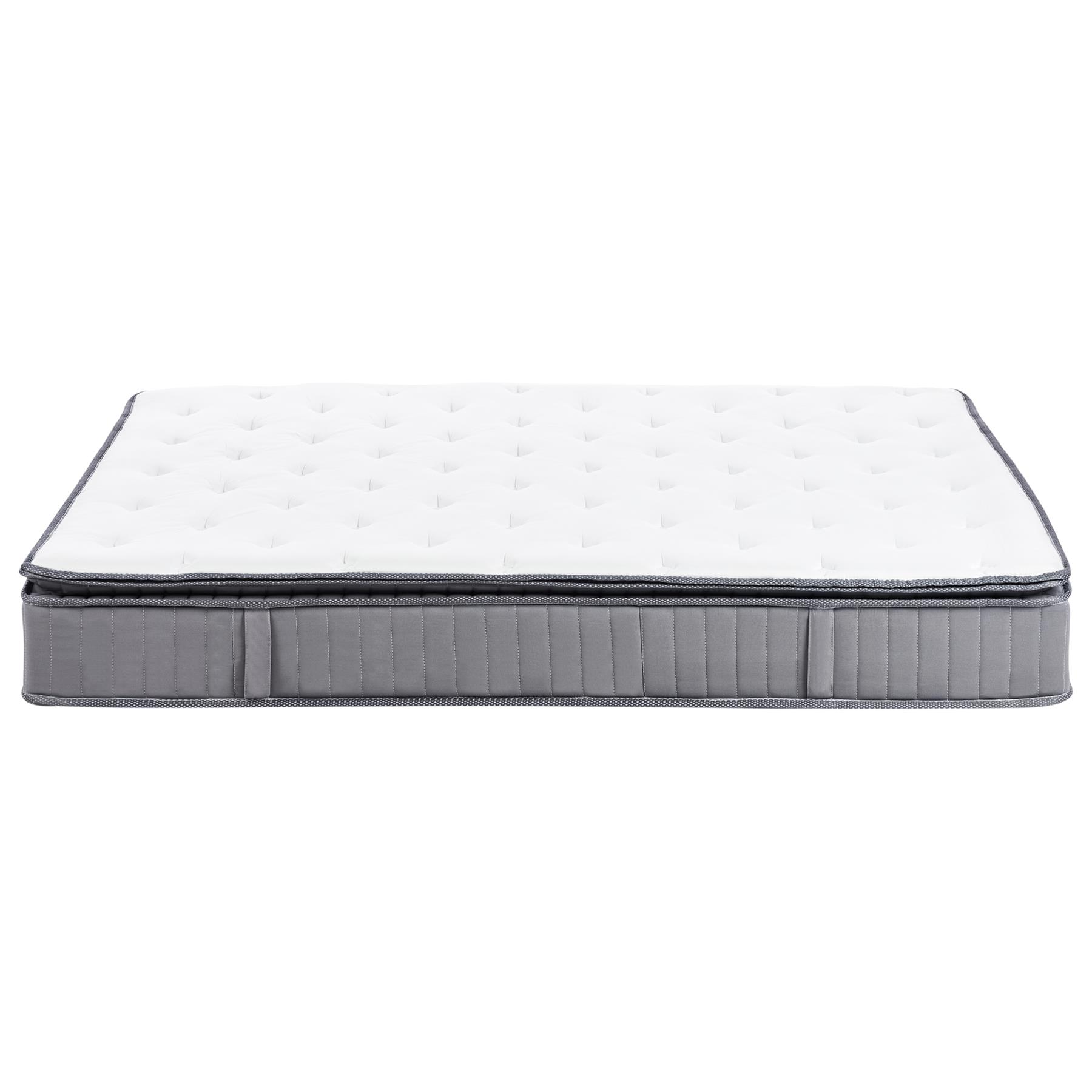 Beliani-PLEASANT-Pocketveringmatras hard-Wit-160 x 200 cm-Traagschuim