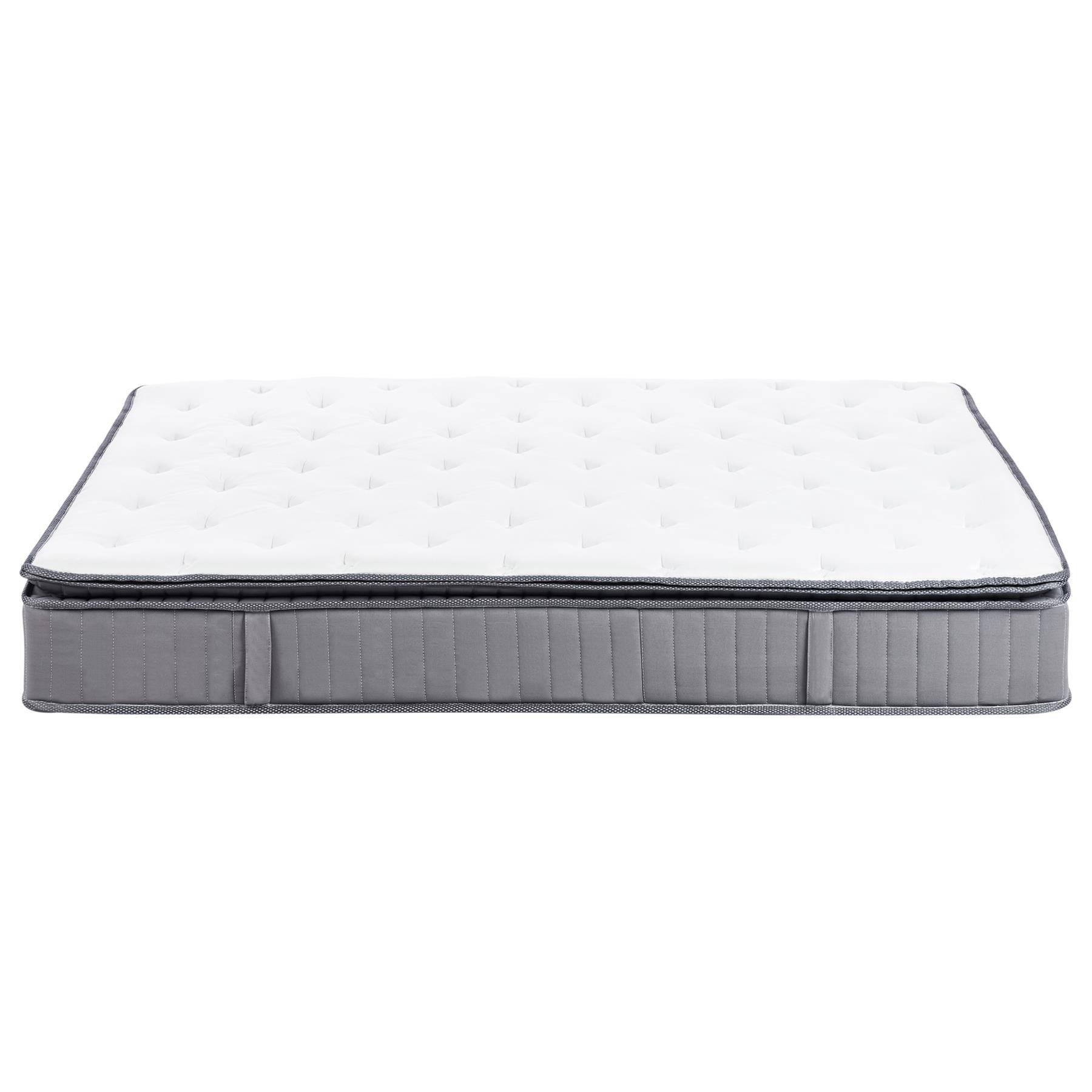 Beliani-PLEASANT-Pocketveringmatras hard-Wit-180 x 200 cm-Traagschuim