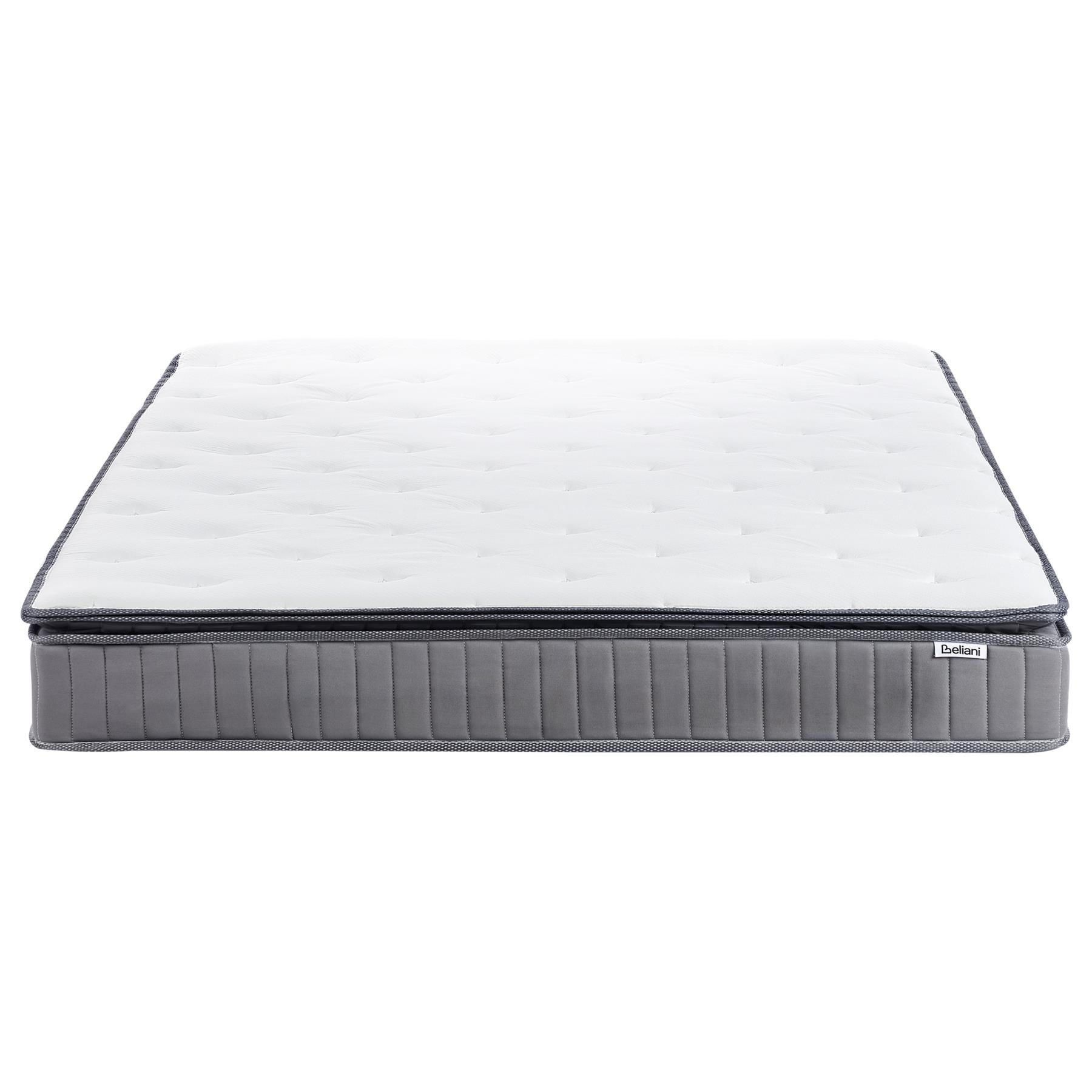 Beliani-PLEASANT-Pocketveringmatras hard-Wit-180 x 200 cm-Traagschuim