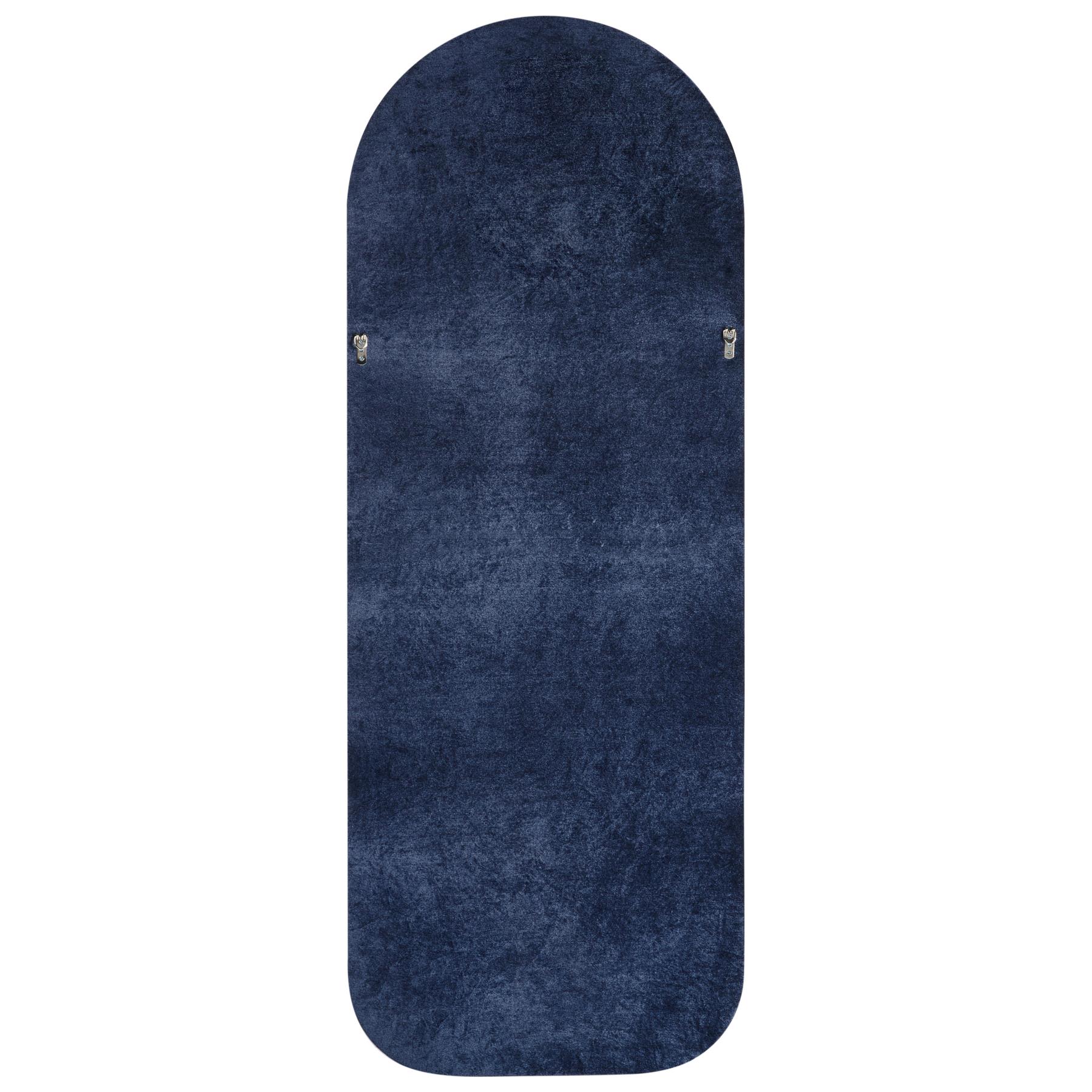 Beliani - CULAN - Wandspiegel - Donkerblauw - Fluweel