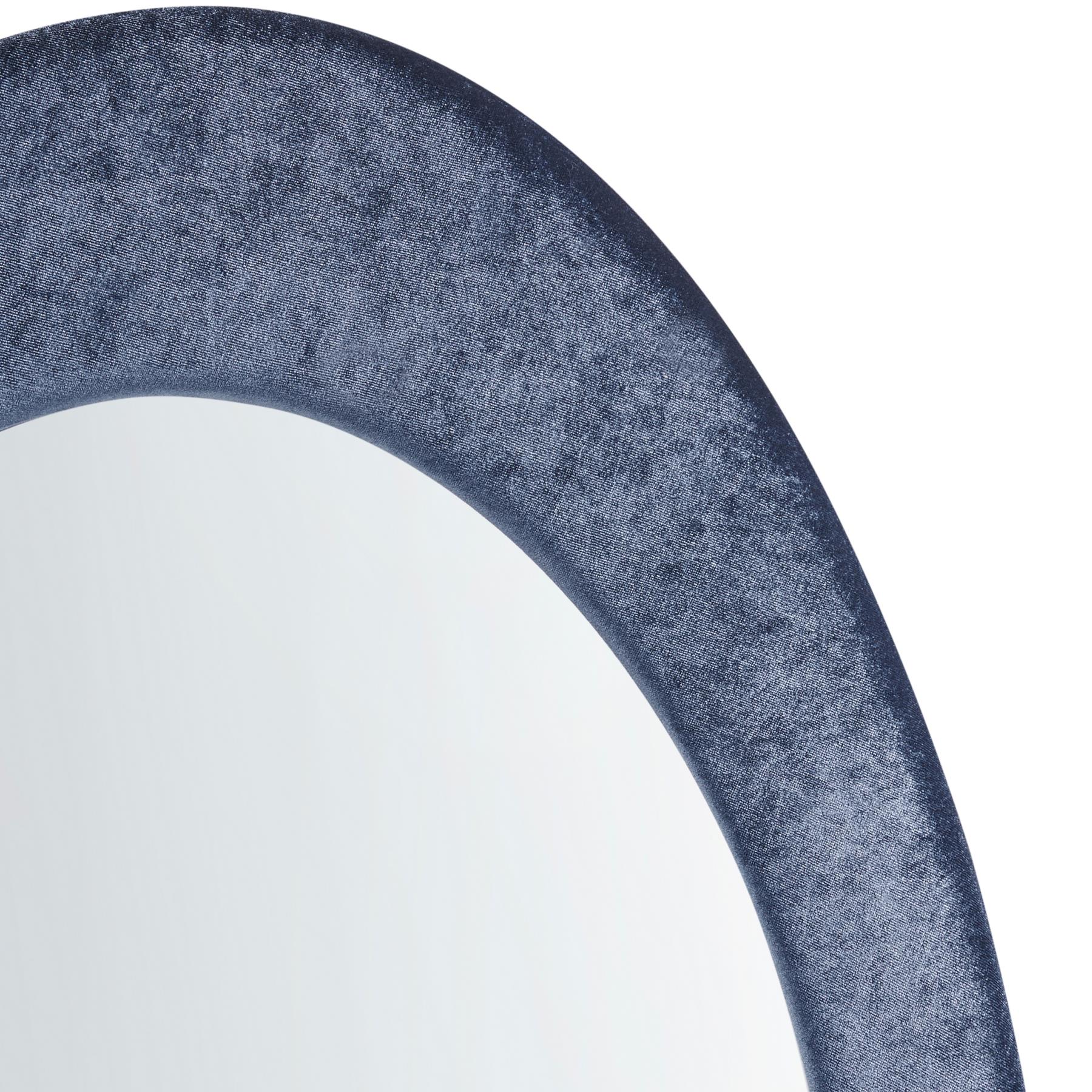 Beliani - MASSAY - Wandspiegel - Donkerblauw - Fluweel