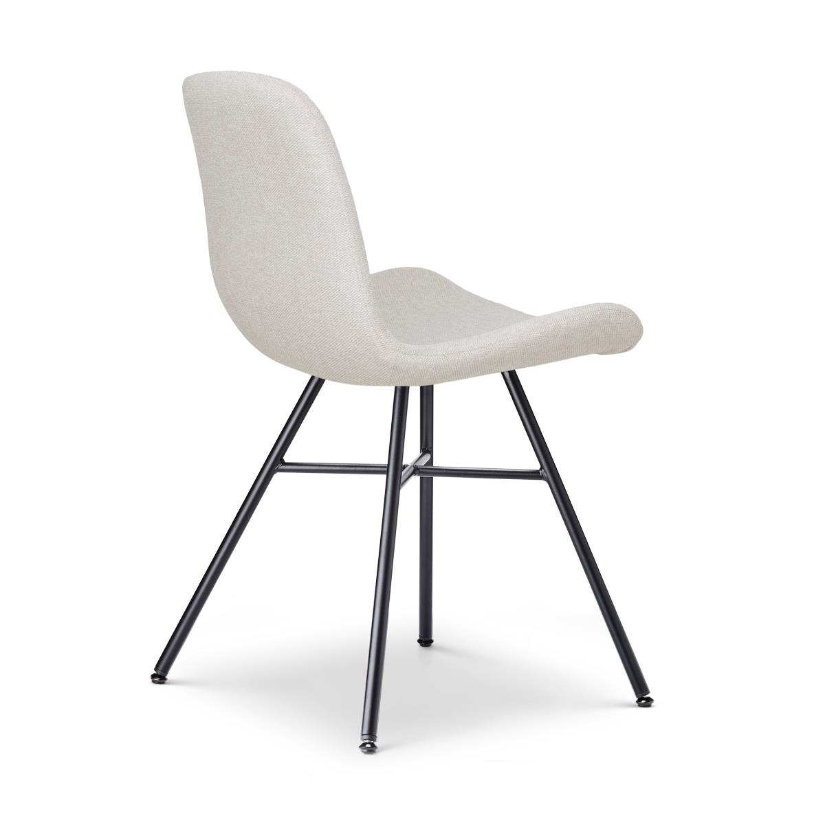 Nolon Noa-Fé Eetkamerstoelen Set van 2 - Beige - Zwarte Poten