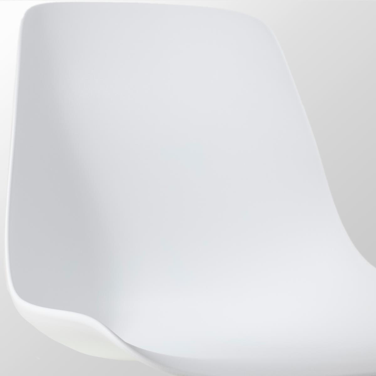 Nolon Nola-Pip Draaibare Eetkamerstoelen Wit - Zwart Onderstel - 2x