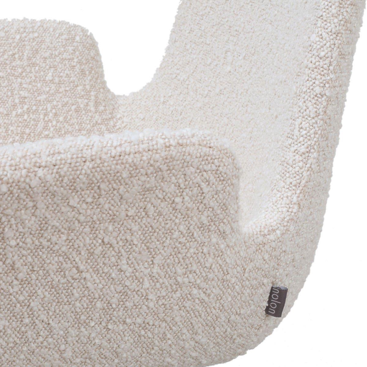 Nolon Noa-Eef Eetkamerstoelen Set van 2 - Bouclé Beige - Zwarte Poten