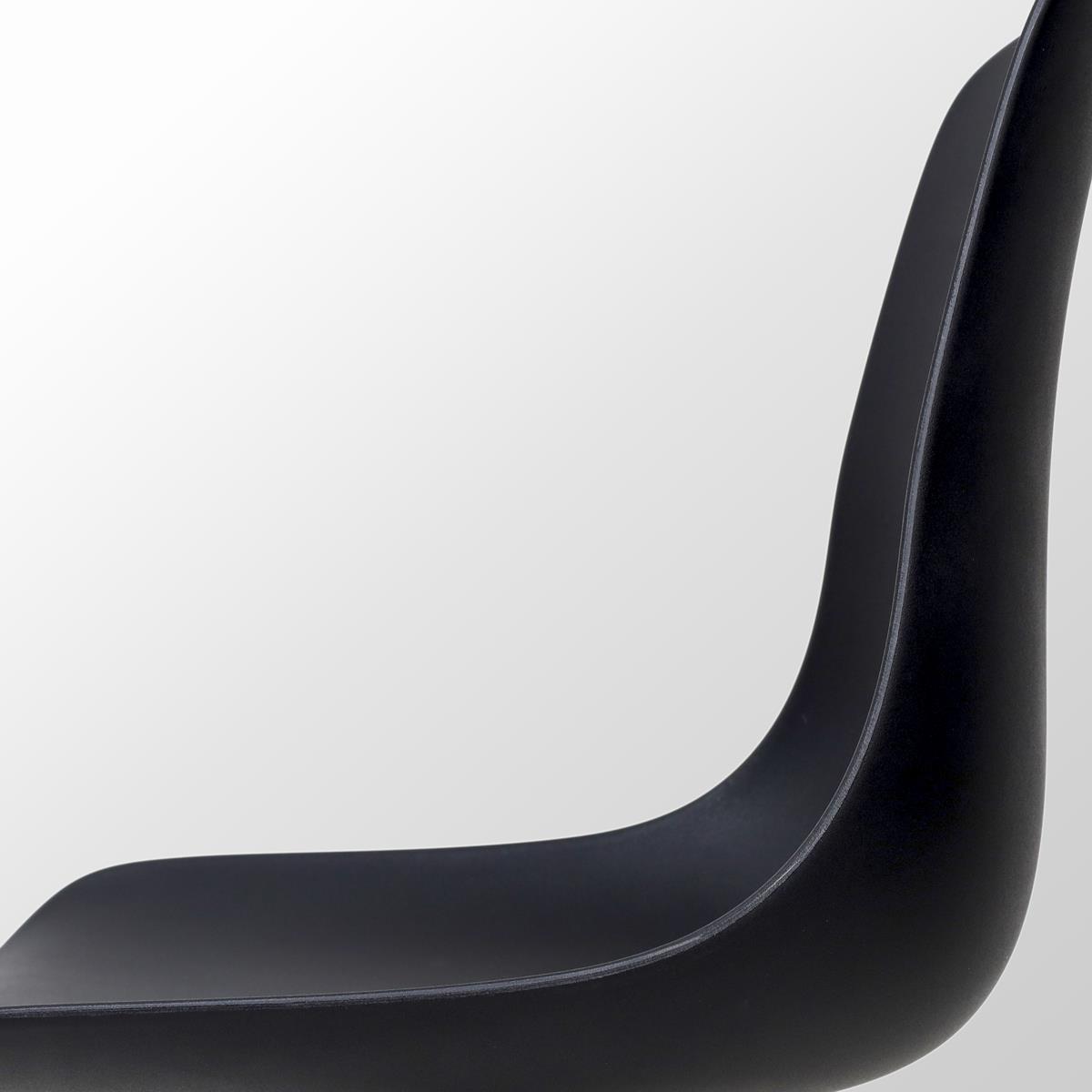Nolon Nena-Pip Eetkamerstoelen Set van 2 - Zwart - Houten Poten