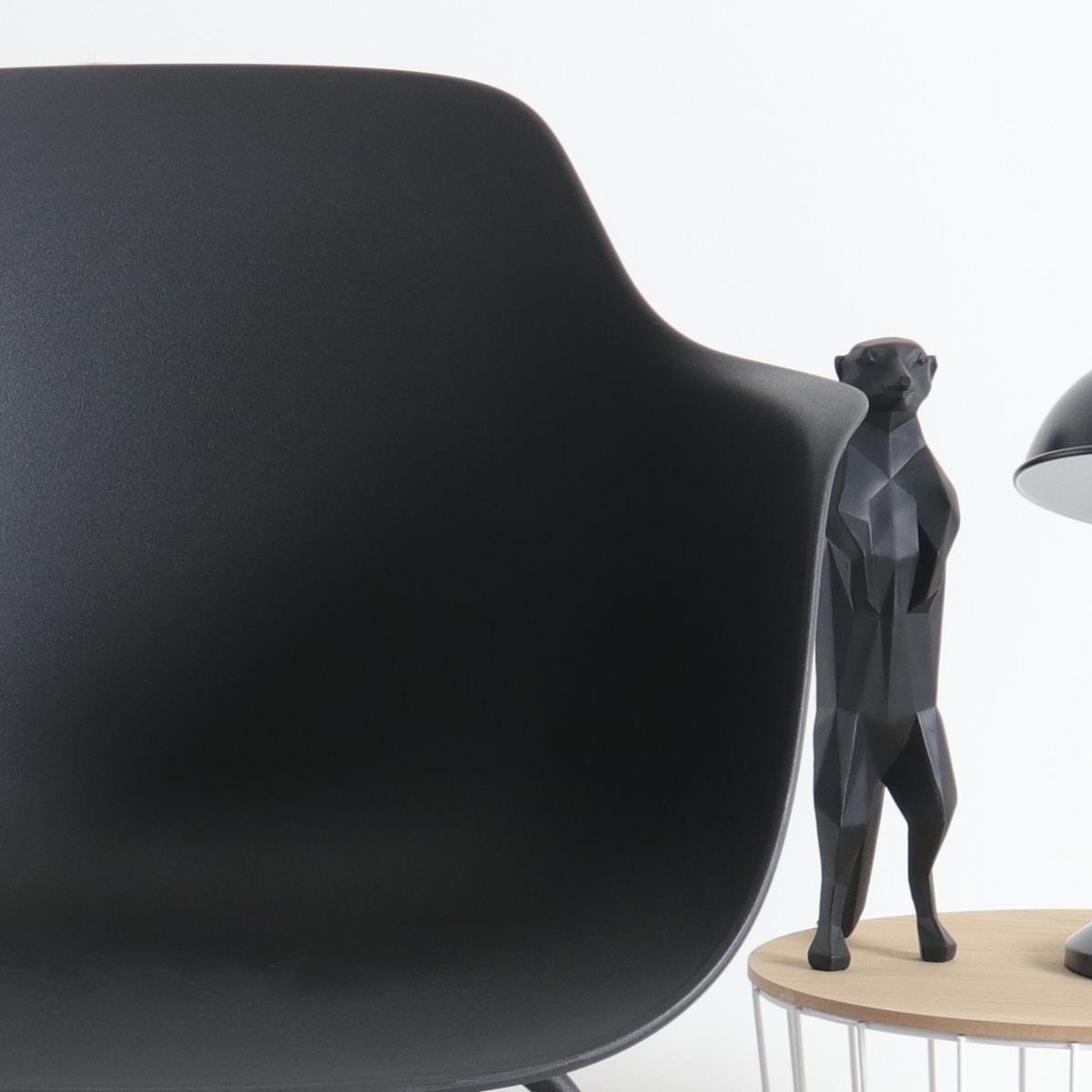 Nolon Nola-Puk Draaibare Eetkamerstoelen Zwart - Wit Onderstel - 2x