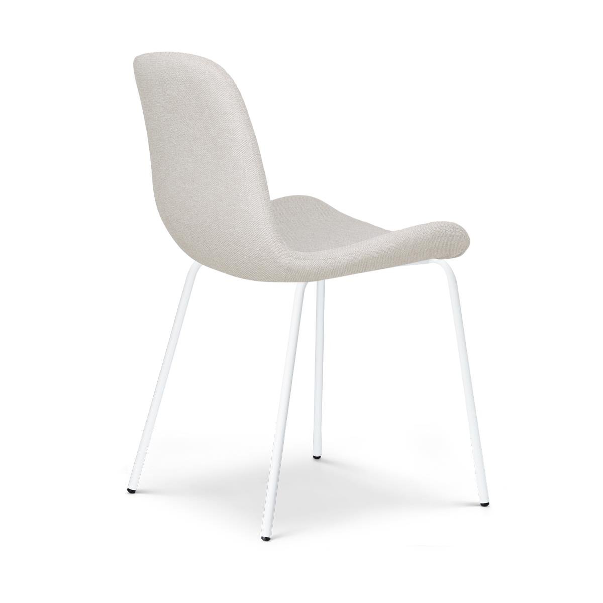 Nolon Nora-Fé Eetkamerstoelen Set van 2 - Beige - Witte Poten
