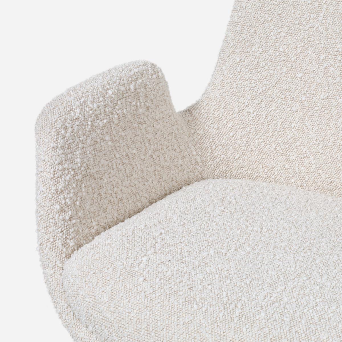 Nolon Nola-Eef Draaibare Eetkamerstoelen Bouclé Beige - Zwart - 2x