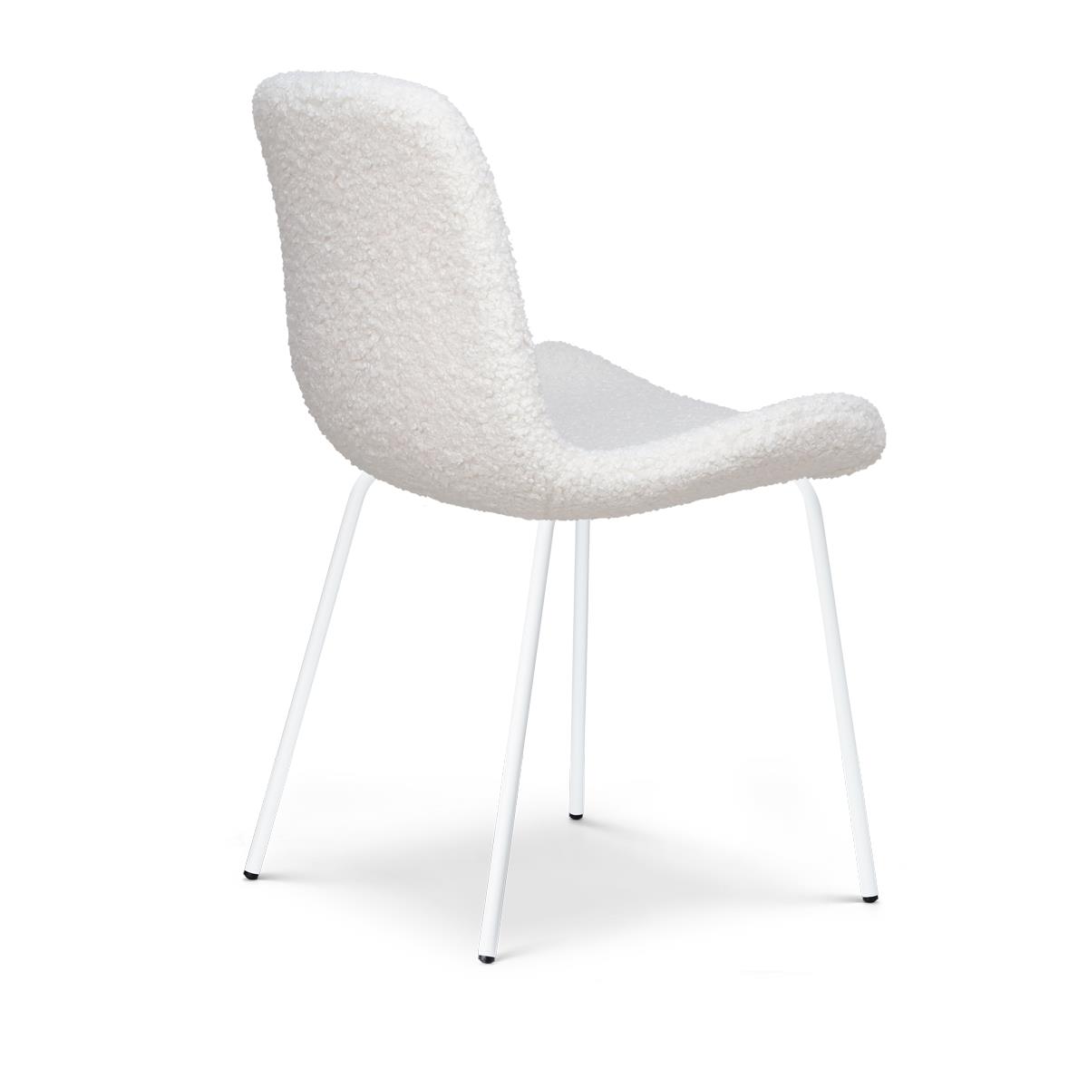 Nolon Nora-Fé Eetkamerstoelen Set van 2 - Teddy Wit - Witte Poten