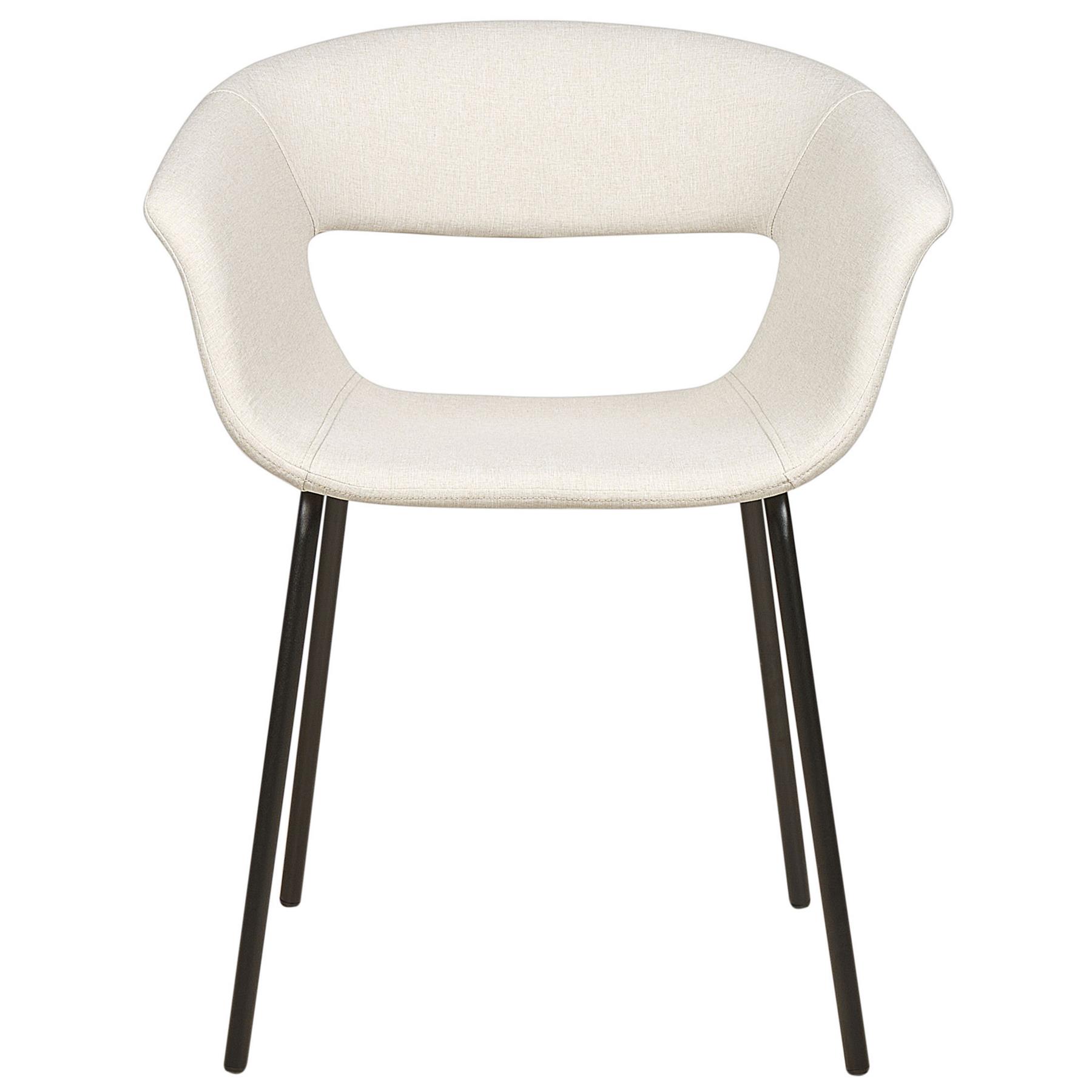 Beliani - ELMA - Eetkamerstoelen set van 2 - Lichtbeige - Polyester