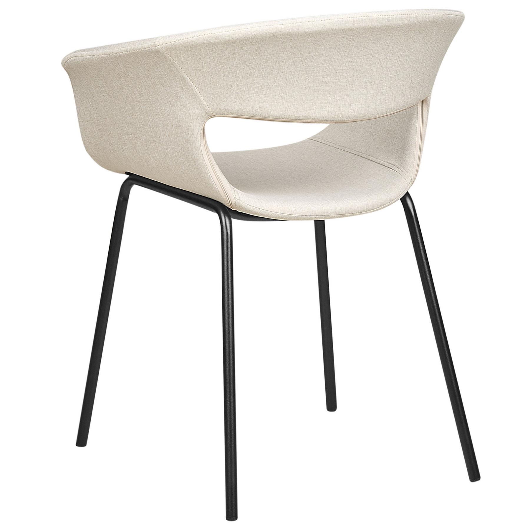 Beliani - ELMA - Eetkamerstoelen set van 2 - Lichtbeige - Polyester